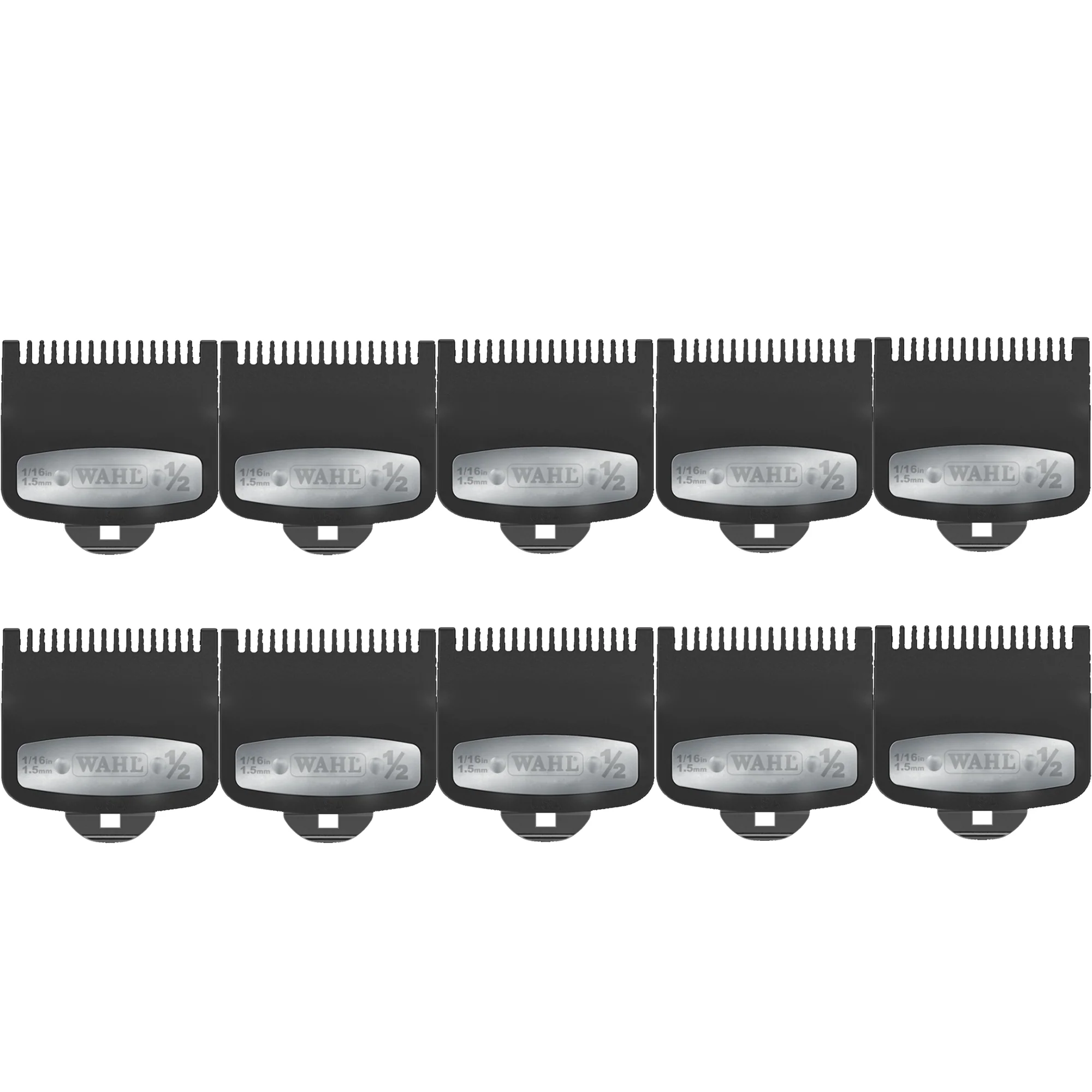 10 Packs Wahl Professional #1/2 Premium 1/16" Cutting Guide with Metal Clip #3354-1000 - Fits All Wahl Vibrator Clippers