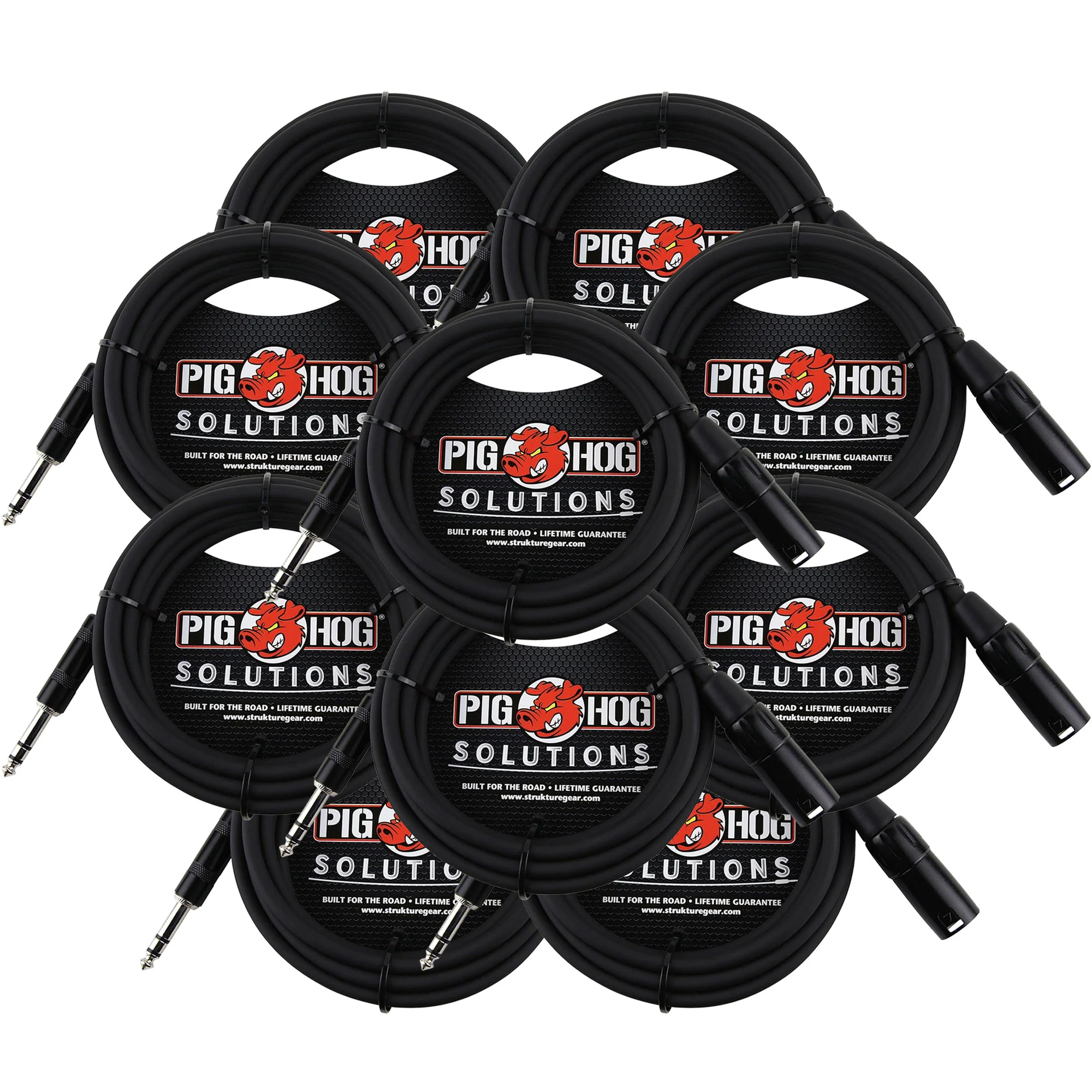 10x Pig Hog 1/4" TRS to XLR Balance Adaptor Cable, 25 Feet PX-TMXM25 - Image 4