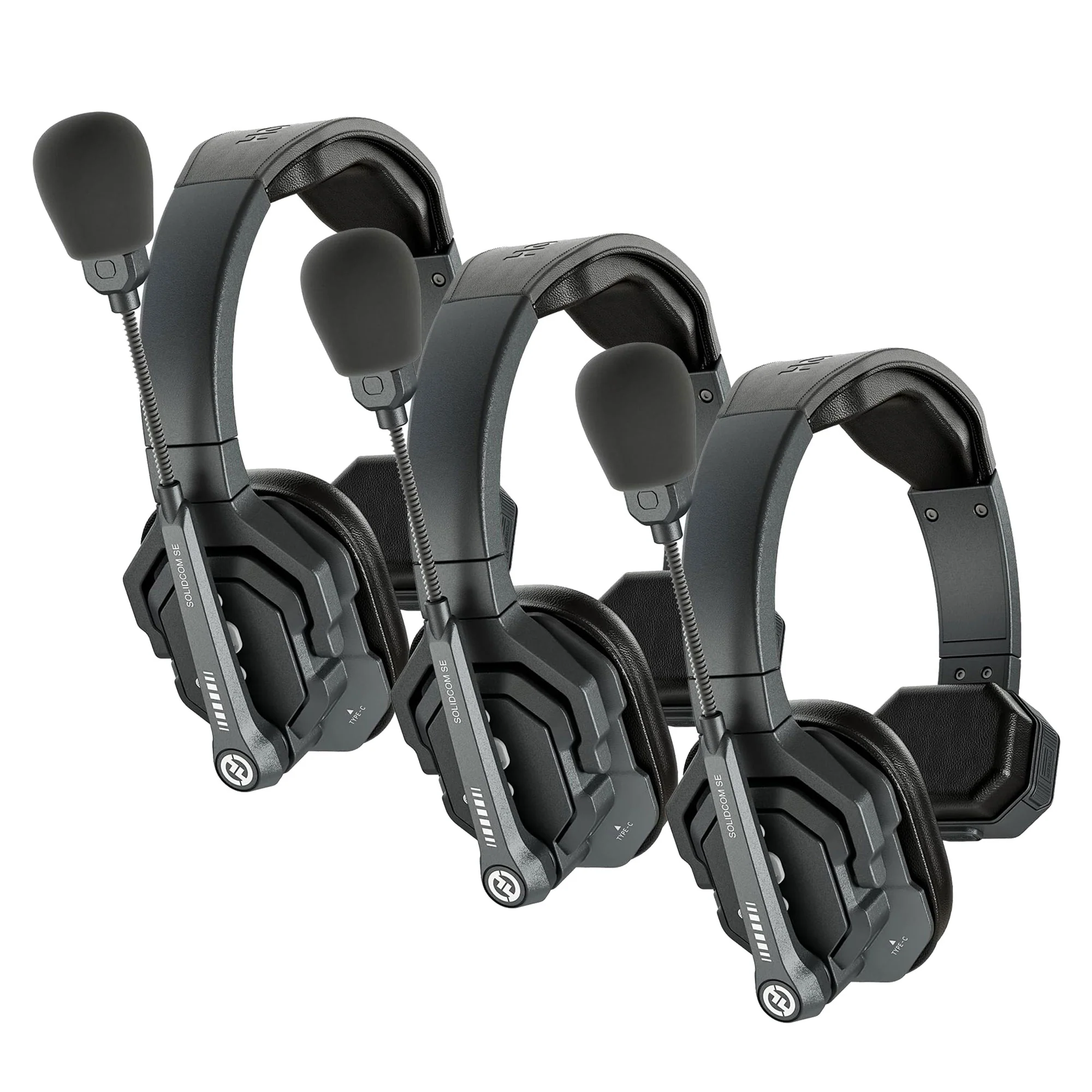 3x Hollyland Solidcom SE Global Full-Duplex Wireless Single-Ear Remote Headset (2.4 GHz)