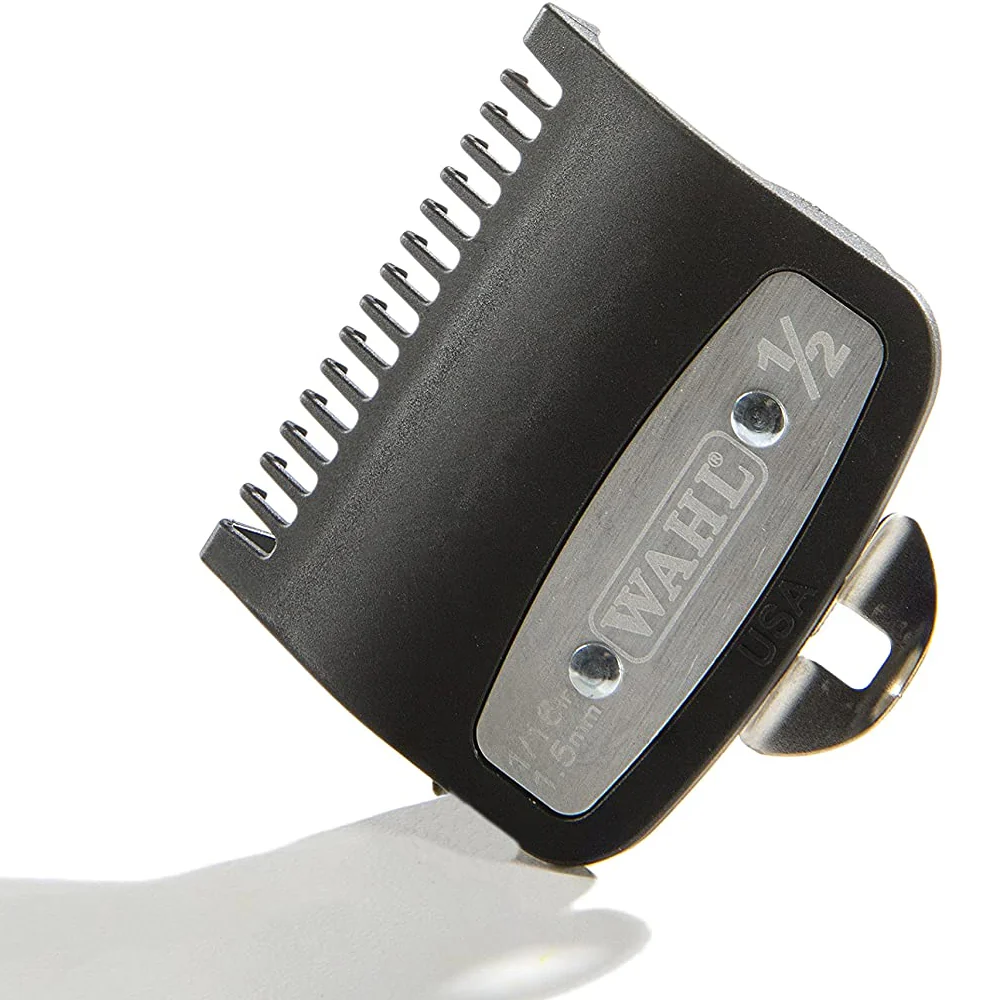 5 Packs Wahl Professional #1/2 Premium 1/16" Cutting Guide with Metal Clip #3354-1000 - Fits All Wahl Vibrator Clippers - Image 3