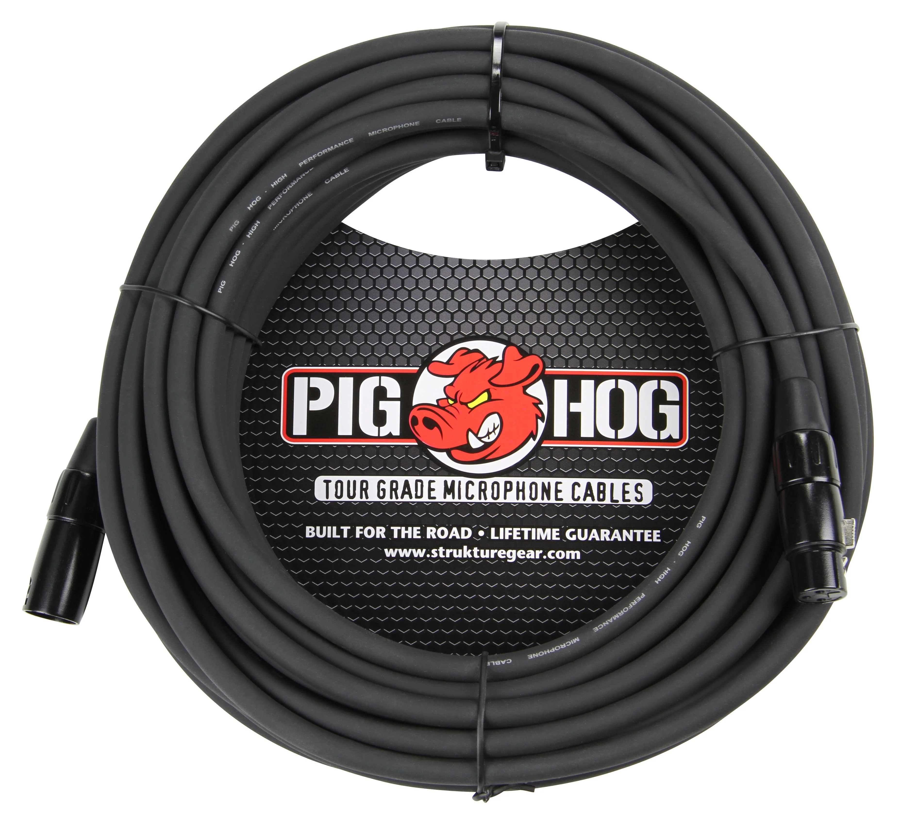 6x Pig Hog 8mm XLR Microphone Cable Male to Female 30 Ft Fully Balanced Premium Mic Cable + Zoom XLR-6c Color ID Rings for Microphone Cables (6 Pairs) - Image 2