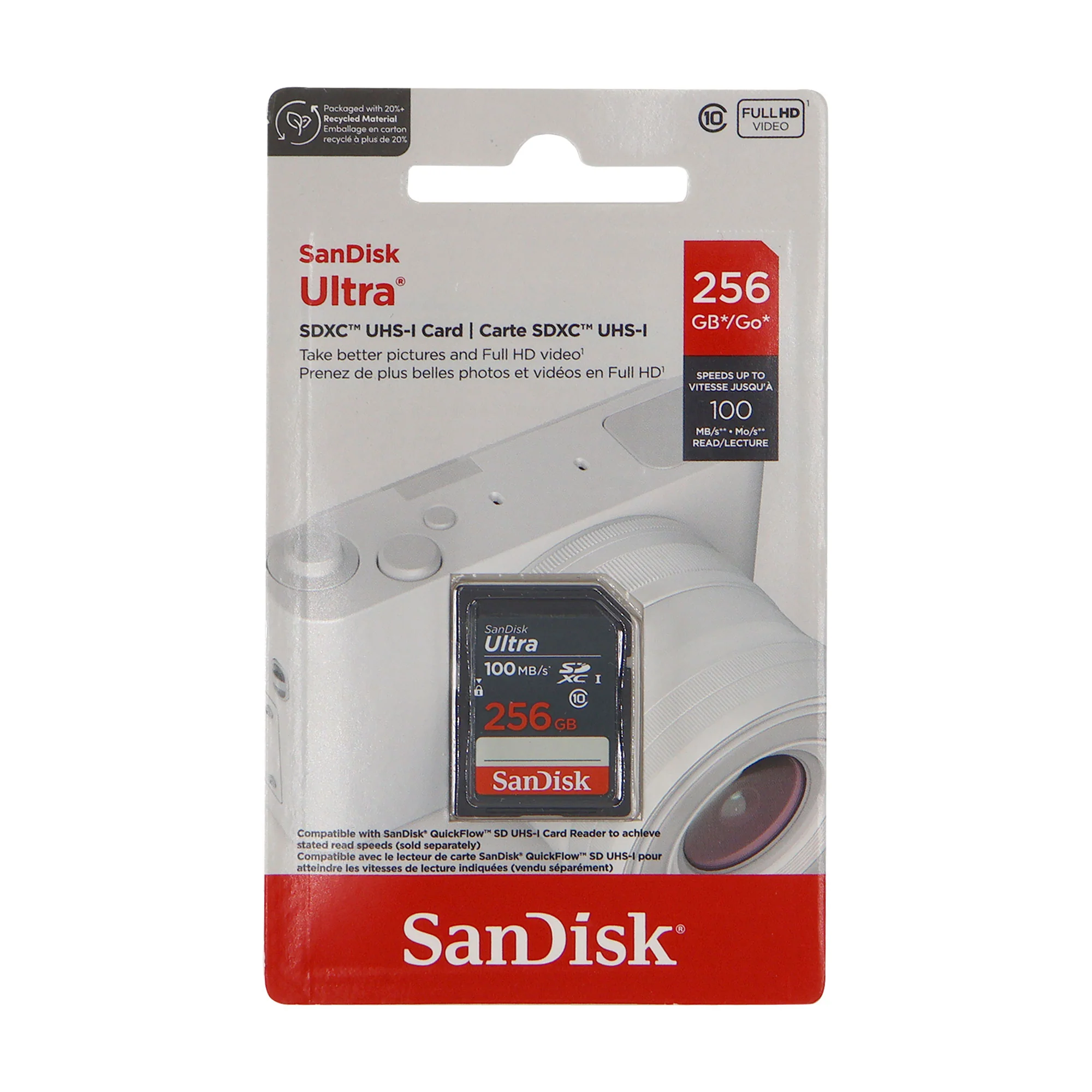 8x SanDisk Ultra 256GB UHS-I 100MB/s Class 10 SDXC Memory Card + Card Wallet - Image 2