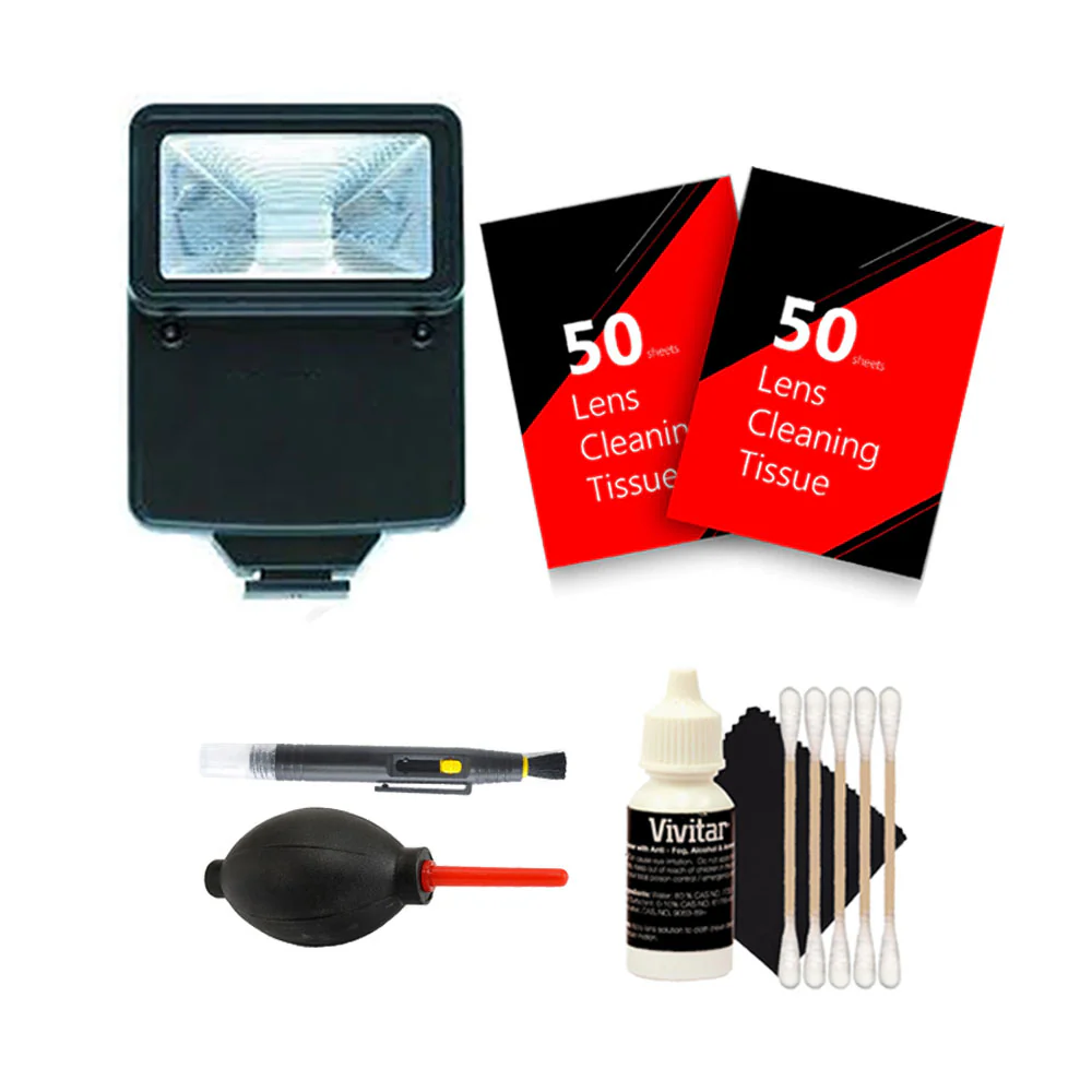 Slave Flash + 100 Lens Tissue + Lens Cleaner + Dust Blower + 3pc Cleaning Kit
