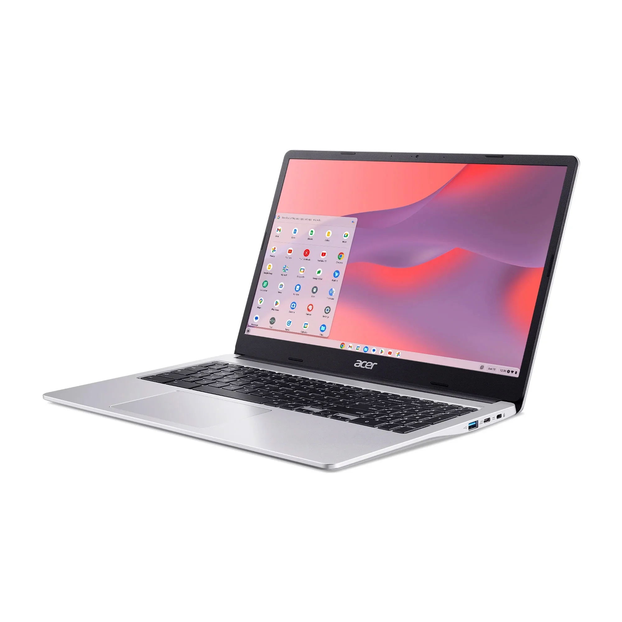 Acer Chromebook 315 15.6" Laptop Intel N4500 4GB 64GB eMMC Pure Silver + Samson SR350 Headphones + VidPro Wireless Mic + 64GB SD - Image 4