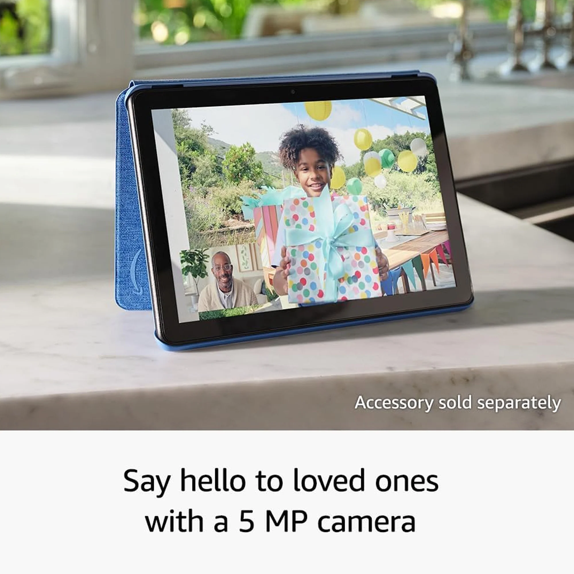 Amazon Fire HD 10 10.1" 32GB Wi-Fi Tablet, 13th Gen, Vibrant Full HD Screen, Ocean + Accessories - Image 3