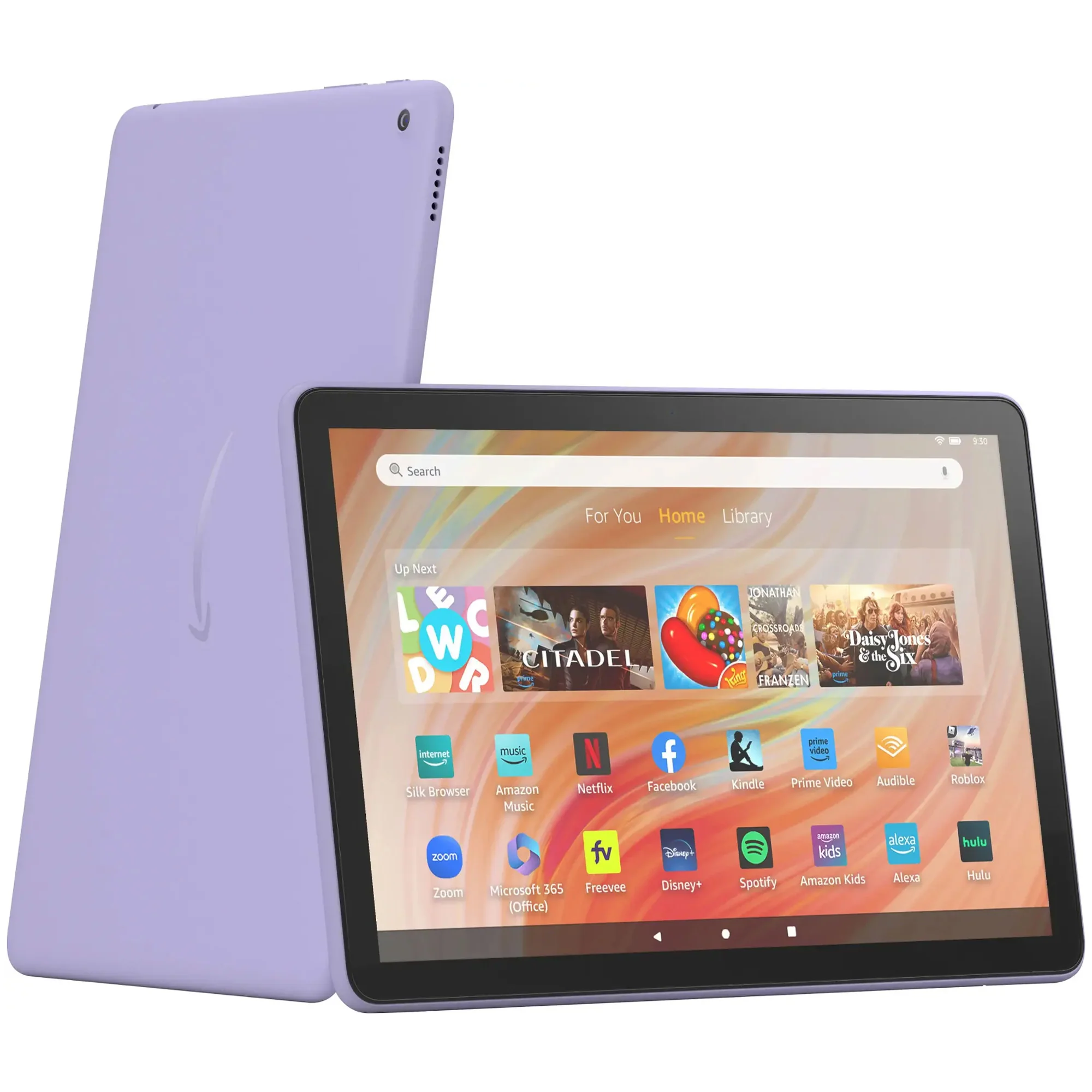 Amazon Fire HD 10 10.1" 32GB Wi-Fi Tablet, 13th Gen, Full HD Screen, Lilac with Sennheiser MKE-200 Smartphone Recording Set + Tablet Stand 64GB Kit - Image 2