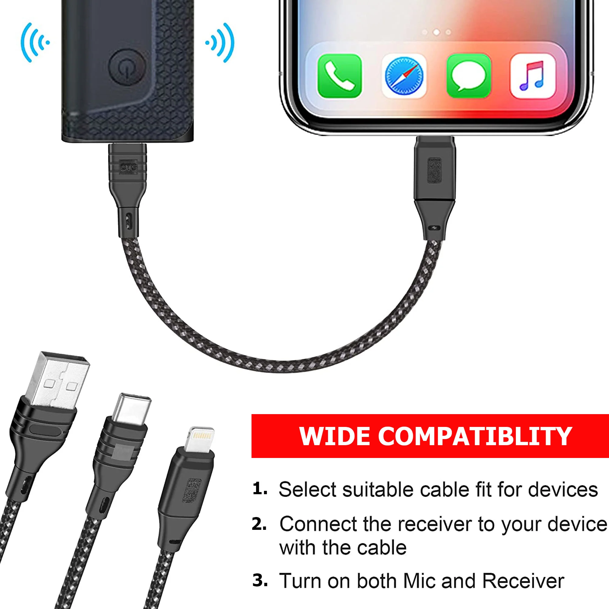 Amazon Fire HD 10 64GB 10.1" Tablet with Wi-Fi - 13th Gen (Ocean) + Vidpro 2-Person Wireless Lavalier Microphone Bundle - Image 7