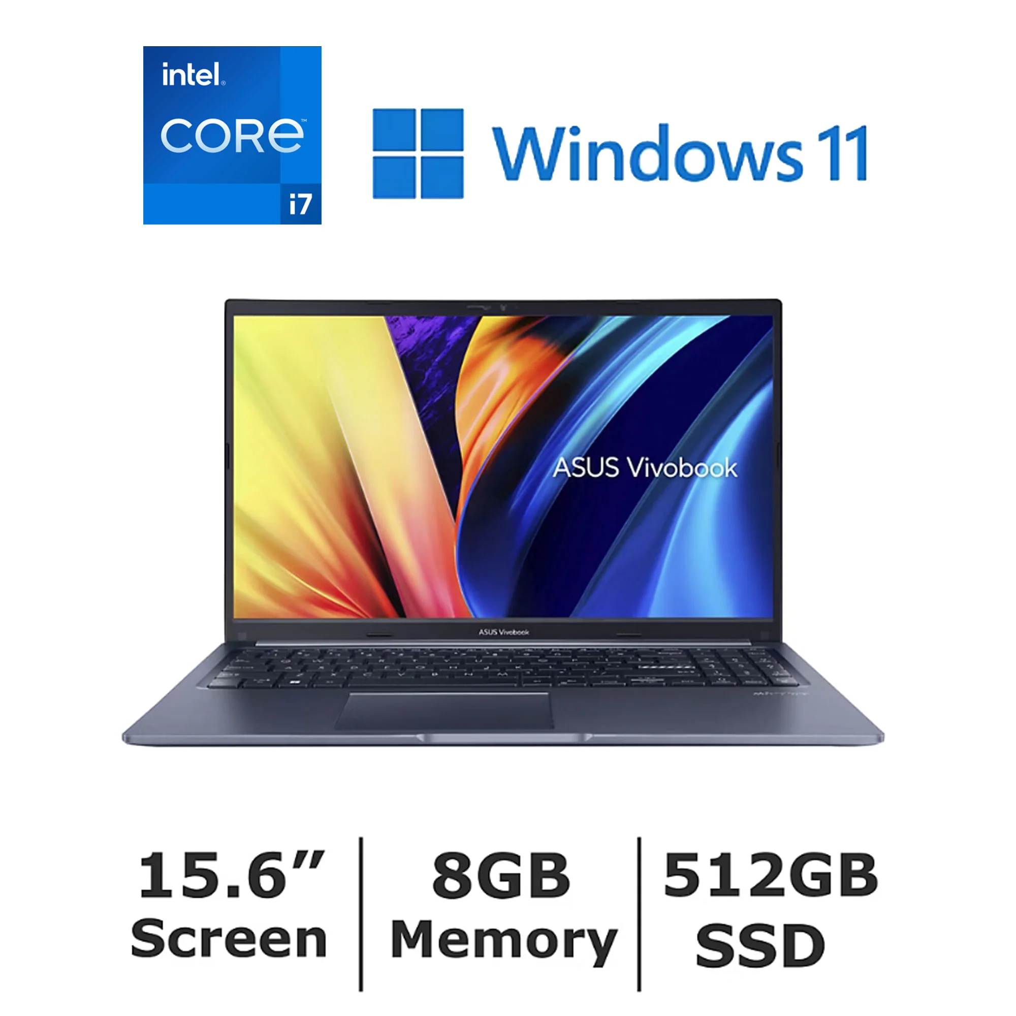 ASUS VivoBook 15.6" Laptop Intel Core i7 Processor 8GB Memory, 512GB SSD - F1502ZA-SB71 Blue Accessory Bundle - Image 5