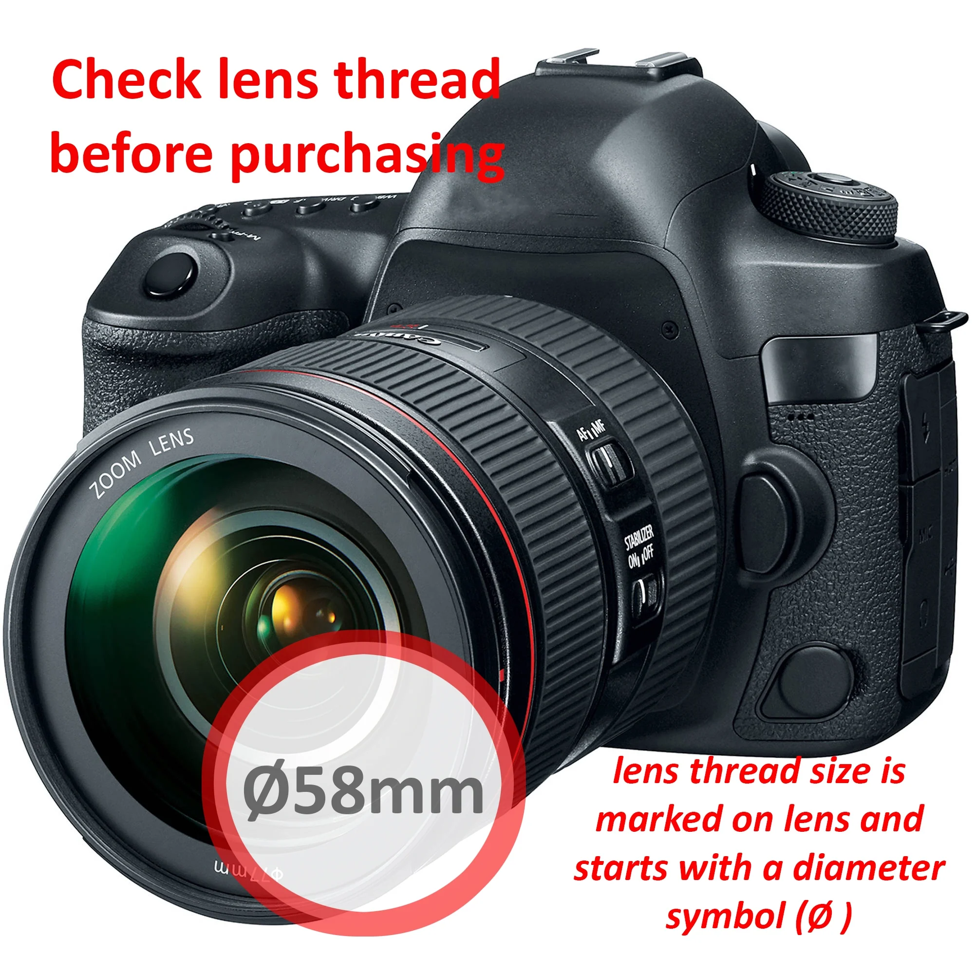55-58MM Step-Up Ring Adapter 55mm Thread Lens to 58mm Lens Accessories - Image 2