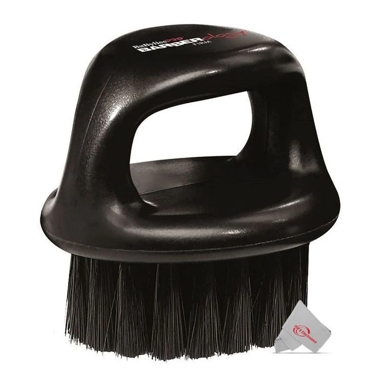 Three Pieces BaBylissPro Barberology Fade Soft Knuckle Neck Brush Black - Image 2