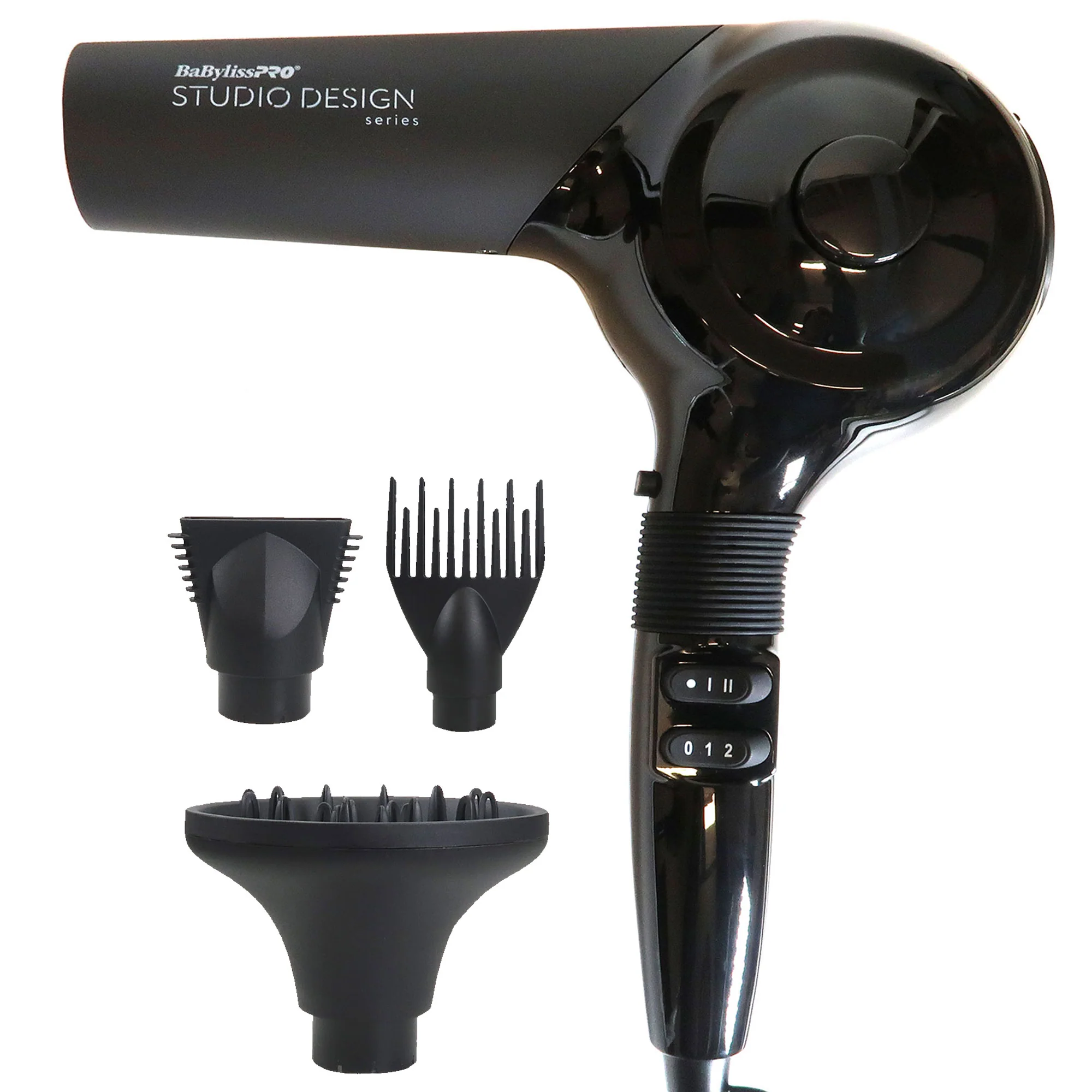 BaByliss Pro Studio Design Series Sensor Hair Dryer BCI800UC with Conair Pro Ceramic Tools Large Round Brush 2½" CPBCTR25 - Image 2