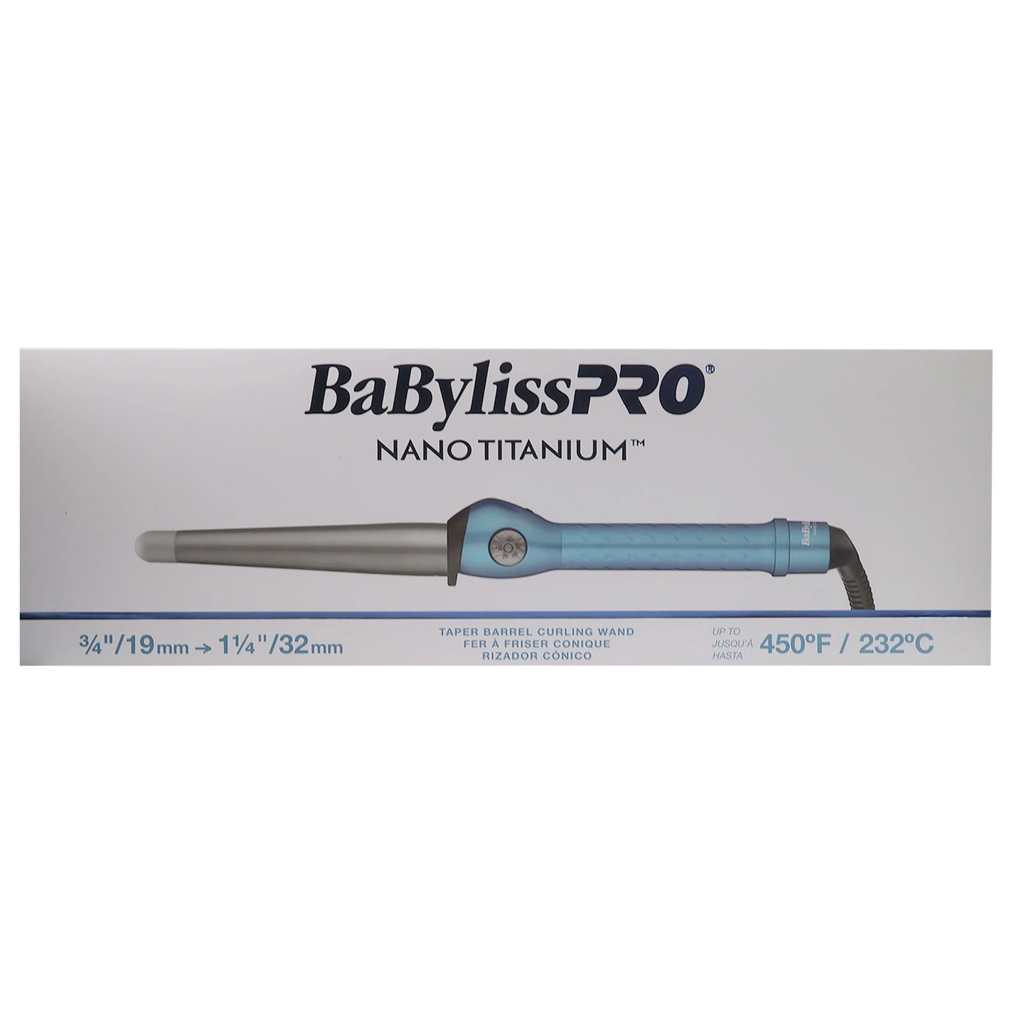 BaByliss Pro Nano Titanium Conicurl Iron 1¼ - ¾" #BNT125TB with Ergo-Grip Detangler Brush and Barber Cape - Image 6