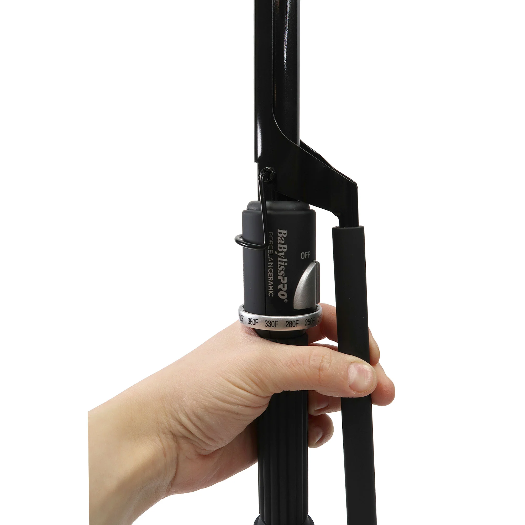 BaByliss Pro Porcelain Ceramic Marcel Curling Iron 3/4" BP75MUC with Conair Pro Ergo-Grip Detangler Brush - Image 5
