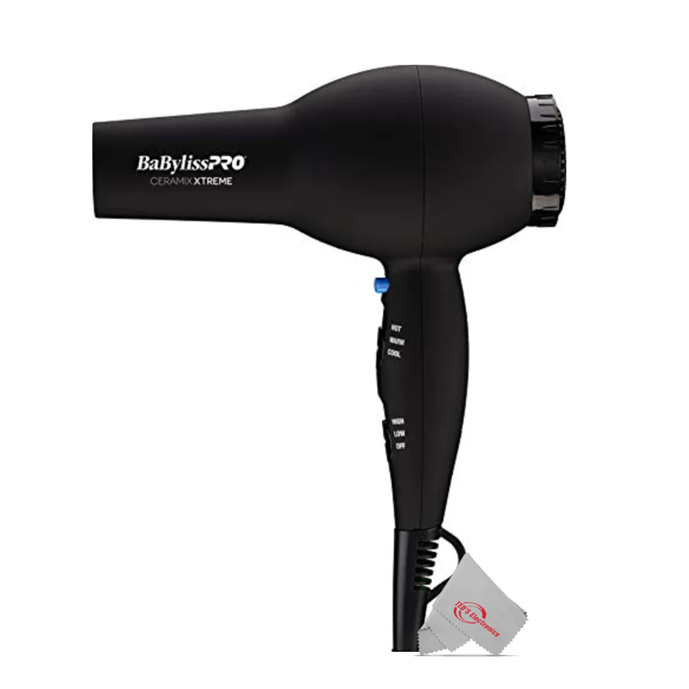Babyliss Pro Ceramic Xtreme Hair Dryer with Conair Pro Ergo-Grip Detangler Brush for All Hair Types - Image 2