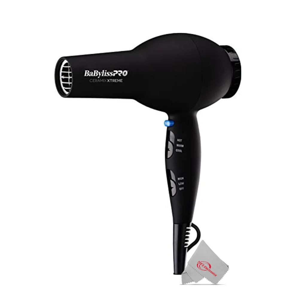 Babyliss Pro Ceramic Xtreme Hair Dryer with Conair Pro Ergo-Grip Detangler Brush for All Hair Types - Image 3