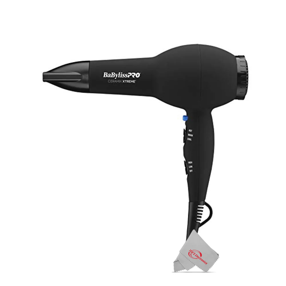 Babyliss Pro Ceramic Xtreme Hair Dryer with Conair Pro Ergo-Grip Detangler Brush for All Hair Types - Image 4