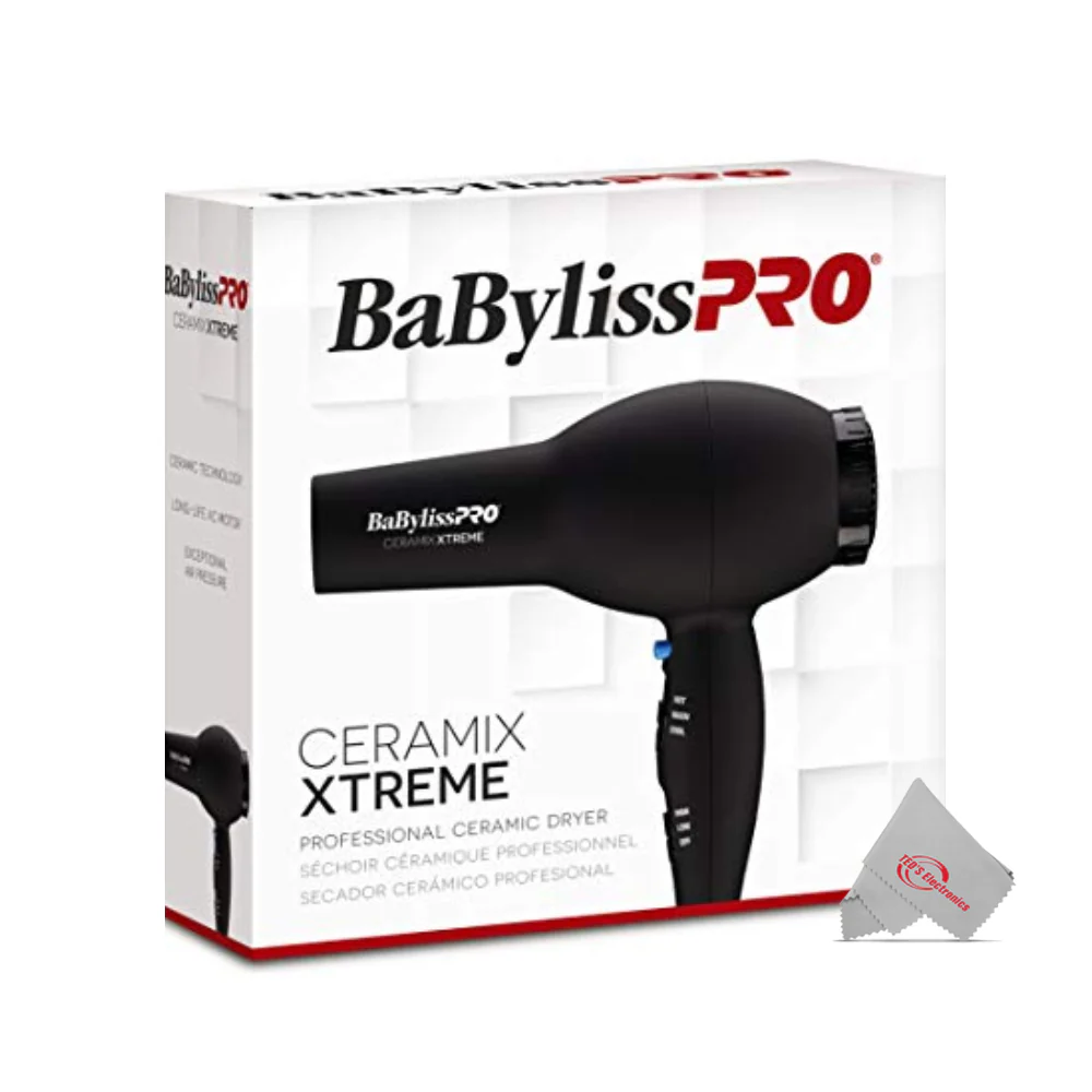 Babyliss Pro Ceramic Xtreme Hair Dryer with Conair Pro Ergo-Grip Detangler Brush for All Hair Types - Image 5