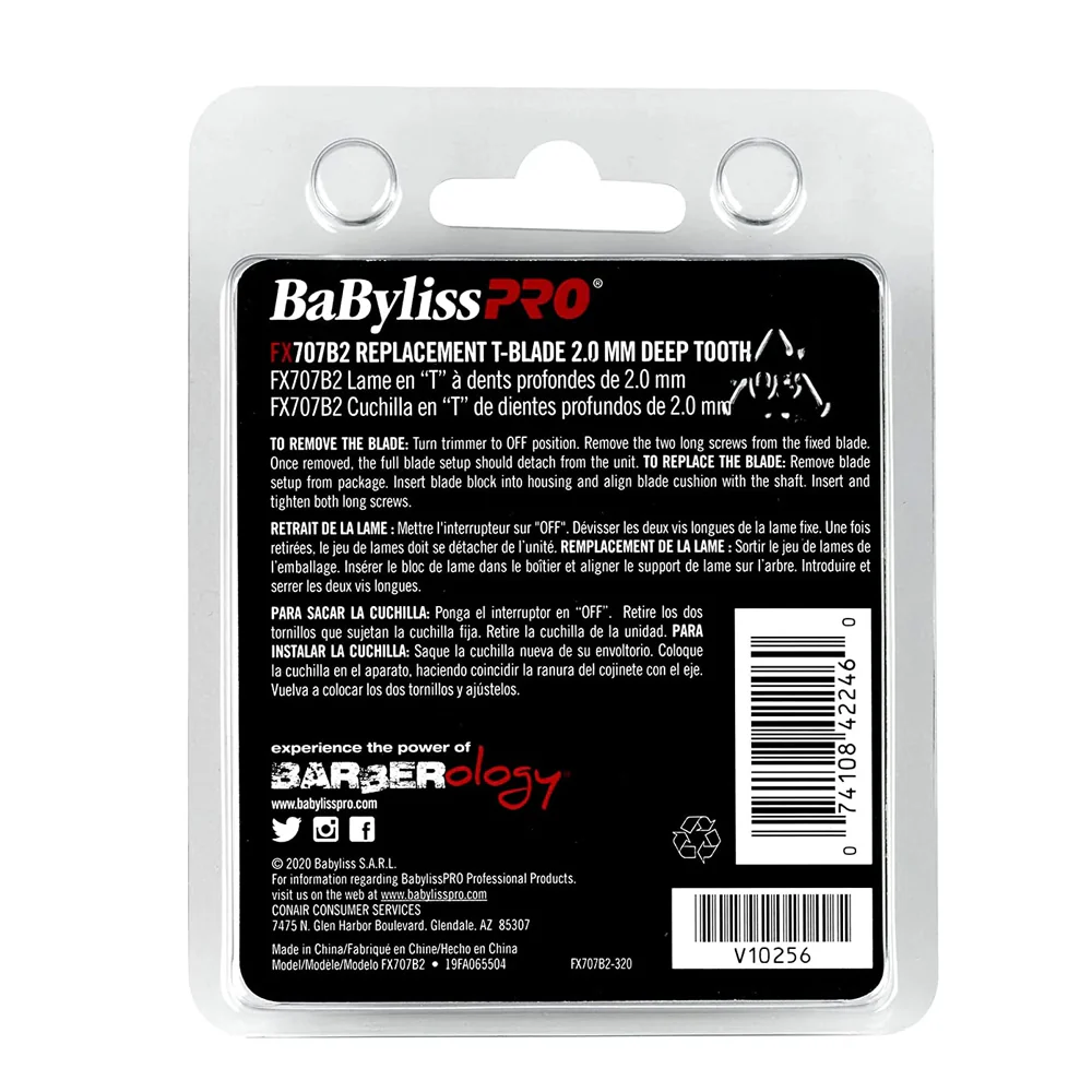 10x BaByliss Pro Deep Tooth Replacement Blade B-FX707B2 with Fade Soft Knuckle Neck Brush - Image 4