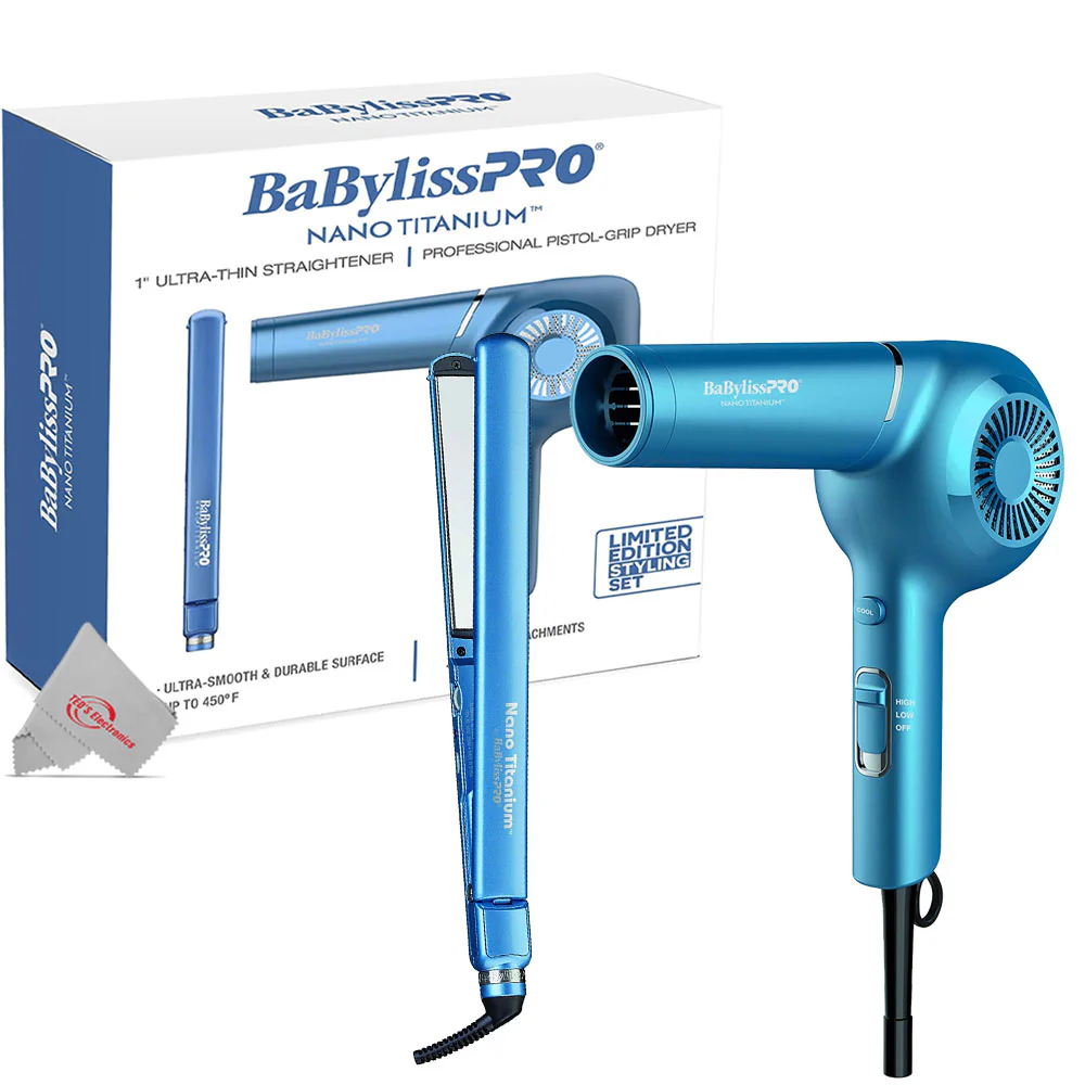 BaByliss Pro LO-PROFX Trimmer FX726BI with Charging Base and Flat Iron, Hair Dryer Set - Image 7