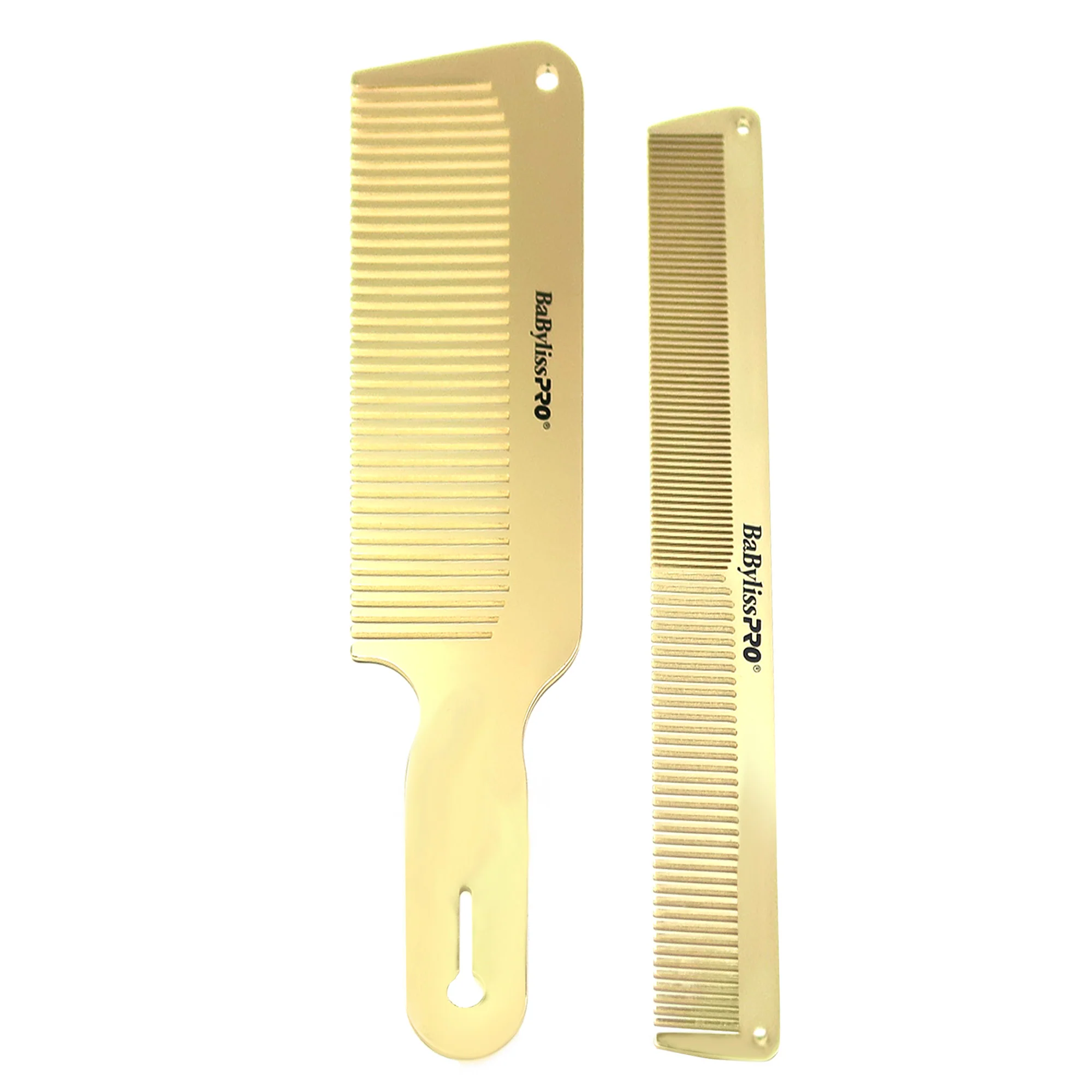 BaByliss Pro GOLDFX+ Lithium Outlining Trimmer FX787NG with FXONE GOLDFX Interchangeable-Battery Shaver FX79FSG and Metal Comb Set 9" Comb and 7.5" Comb - Image 9