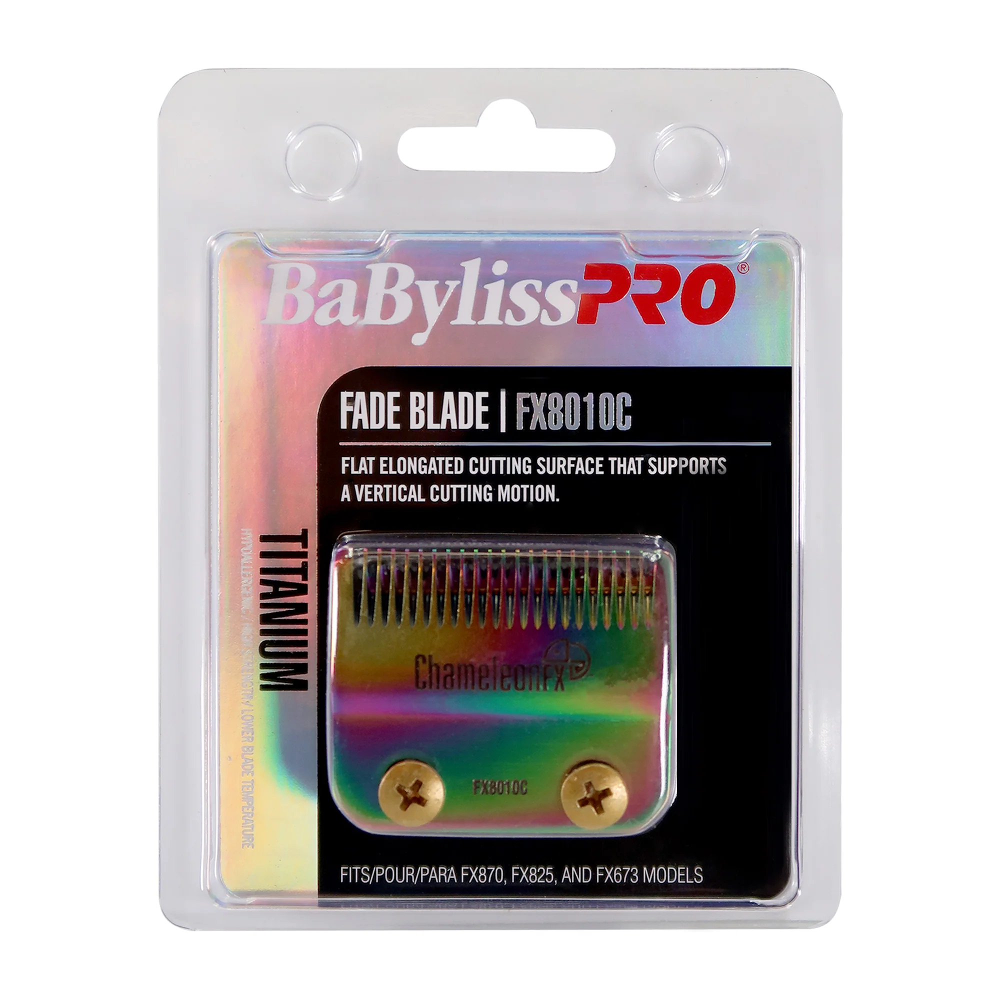 5x BaByliss Pro Replacement Titanium Fade Blade #FX8010C Fits for FX870, FX825 and FX673 Models with Barberology Knuckle Neck Brush White - Image 2