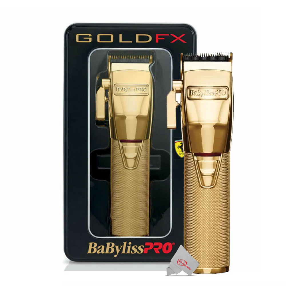 BaByliss Pro FX870G Cordless Clipper Lithium-Ion Adjustable Gold Barber Accessory Bundle - Image 2