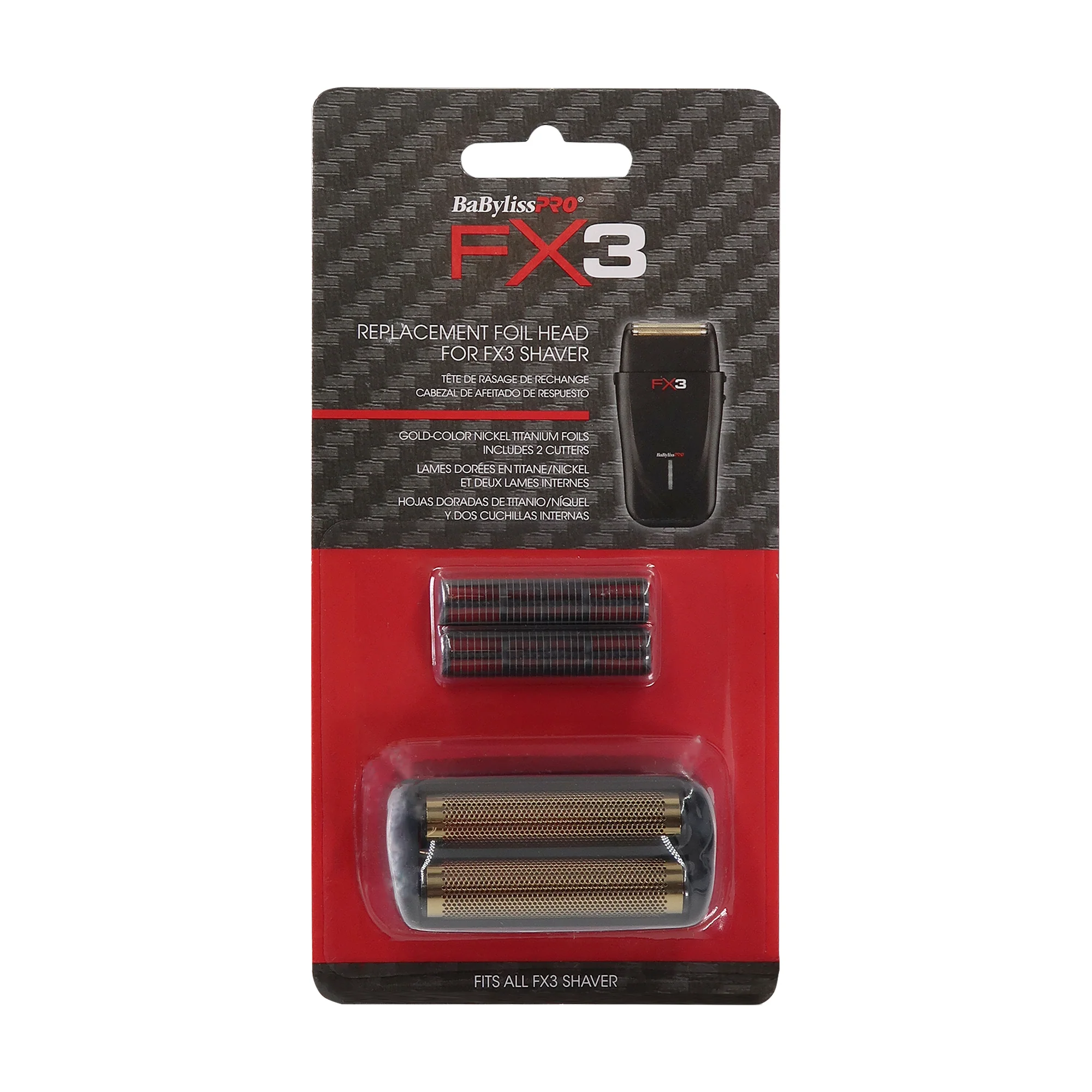 3x BaByliss Pro FX3 Replacement Foil Head for FX3 Shaver - Black #FXX3RFB - Image 2