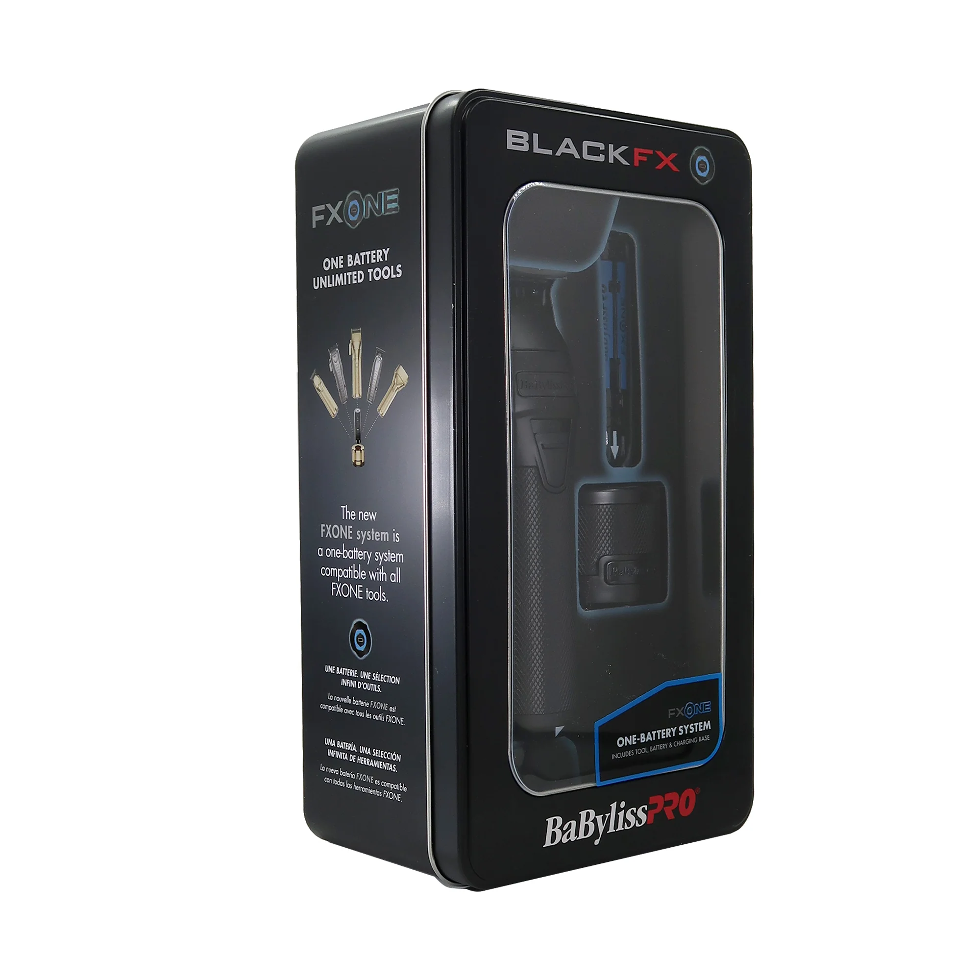 BaByliss Pro FXONE BLACKFX All-Metal Interchangeable-Battery Trimmer #FX799MB - Image 4