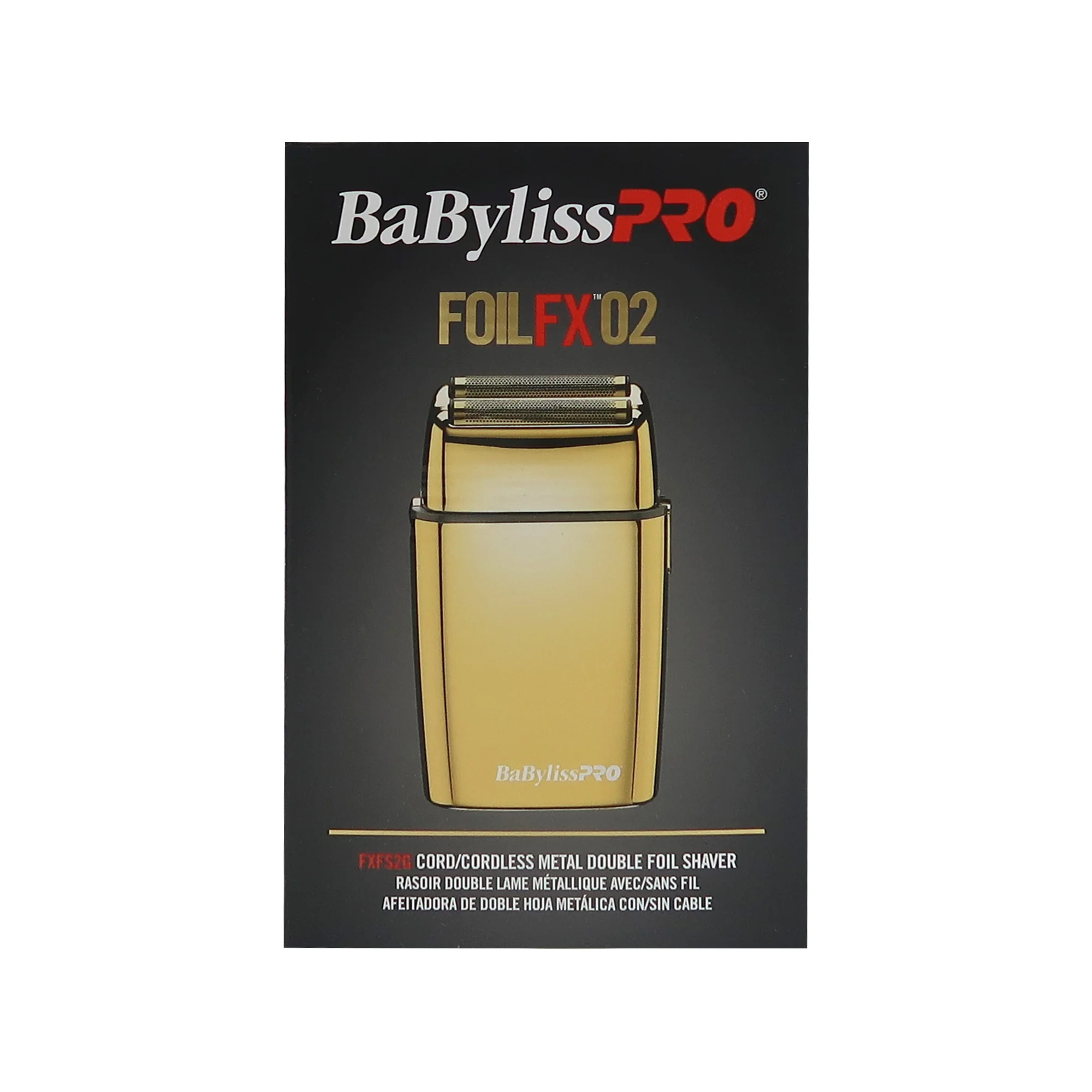Babyliss Pro Foil FX02 FXFS2G Cord / Cordless Metal Double Foil Shaver + BaByliss Pro Fade Brush BPFADEB + BaByliss Pro 9" Comb - Image 4