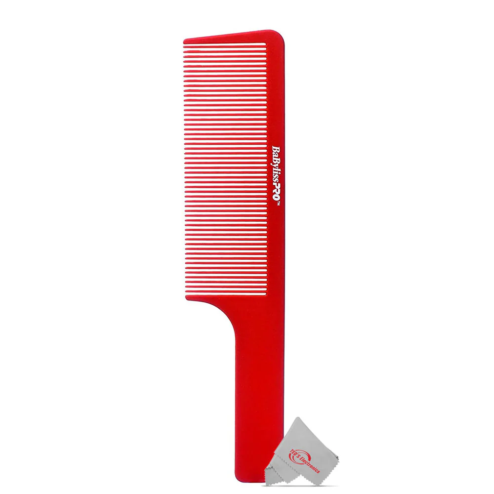 BaByliss Pro FX3 Black High Torque Cordless Clipper FXX3CB (Black) + BaByliss Pro Barberology 9 Inch Clipper Comb - Red - Image 7