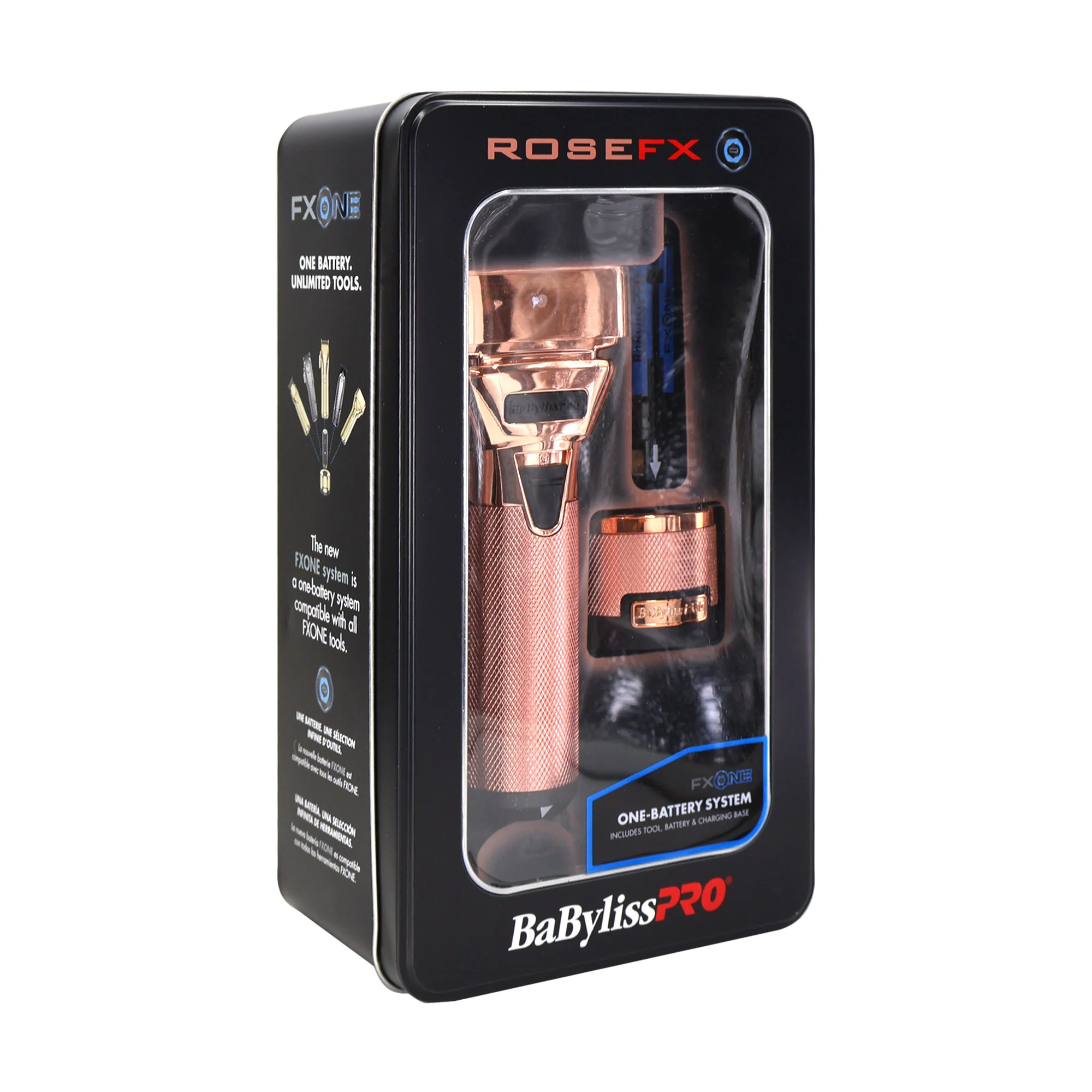 BaByliss Pro FXONE ROSEFX Interchangeable-Battery Shaver FX79FSRG Rose Gold + BaByliss Pro FXONE Double Foil Shaver Replacement Foil & Cutter + Barberology Clipper Grips - 3 Pack + Barberology Barber Mat + All In One Clipper Spray - Image 5