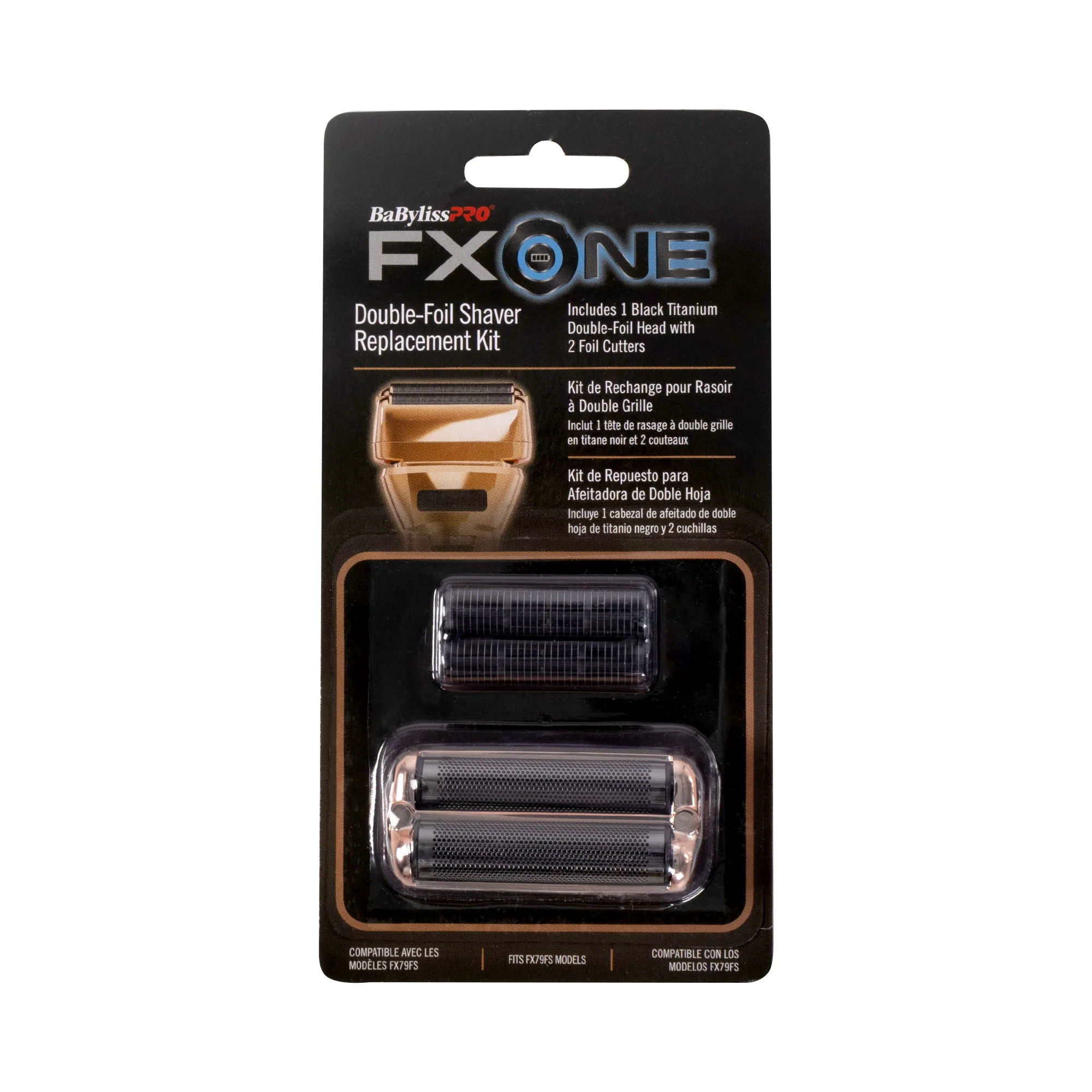 BaByliss Pro FXONE ROSEFX Interchangeable-Battery Shaver FX79FSRG Rose Gold + BaByliss Pro FXONE Double Foil Shaver Replacement Foil & Cutter + Barberology Clipper Grips - 3 Pack + Barberology Barber Mat + All In One Clipper Spray - Image 7