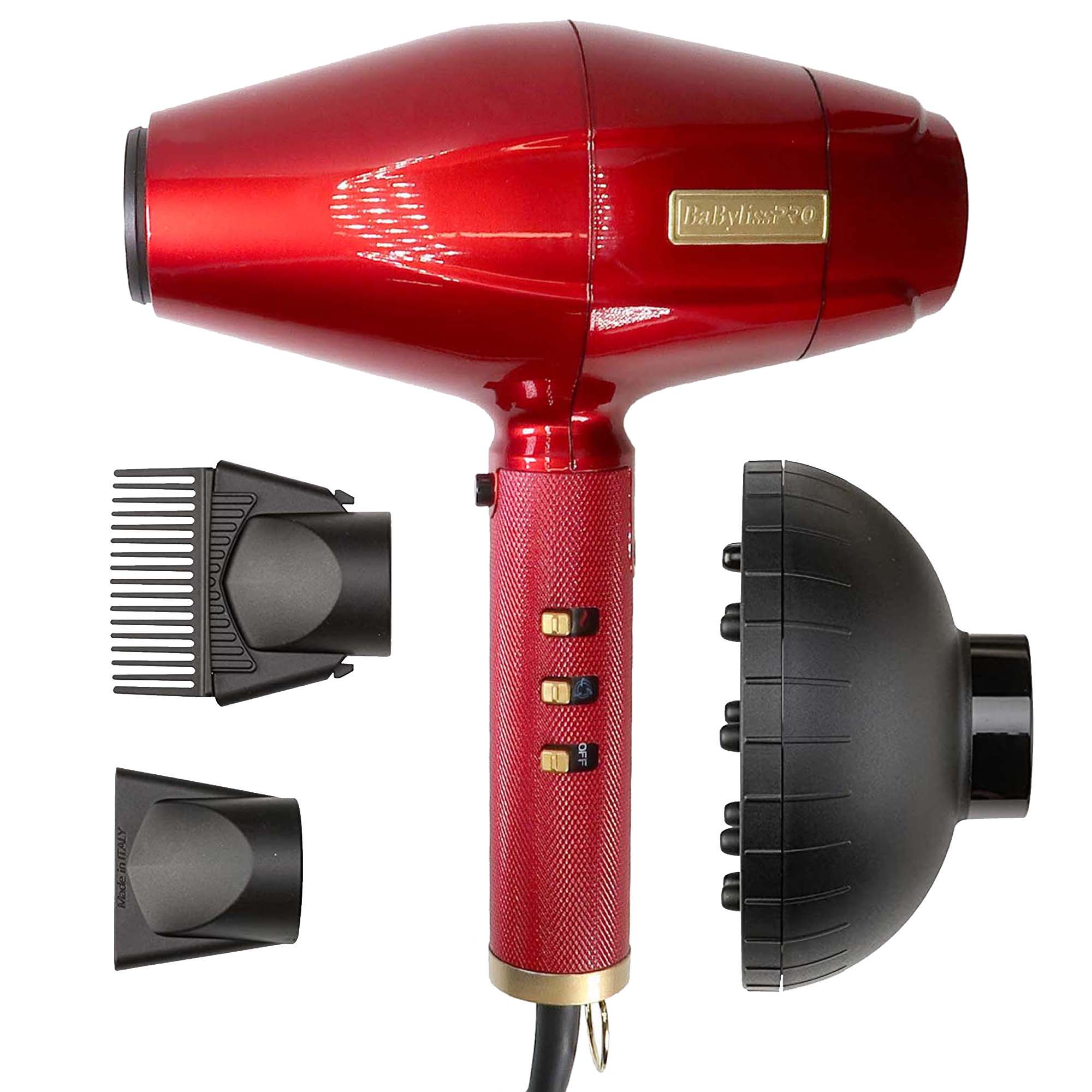 BaByliss Pro Influencer Collection REDFX Dryer - Hawk the Barber Prodigy #FXBDR1 with Wahl Flat Top Comb White - Image 2