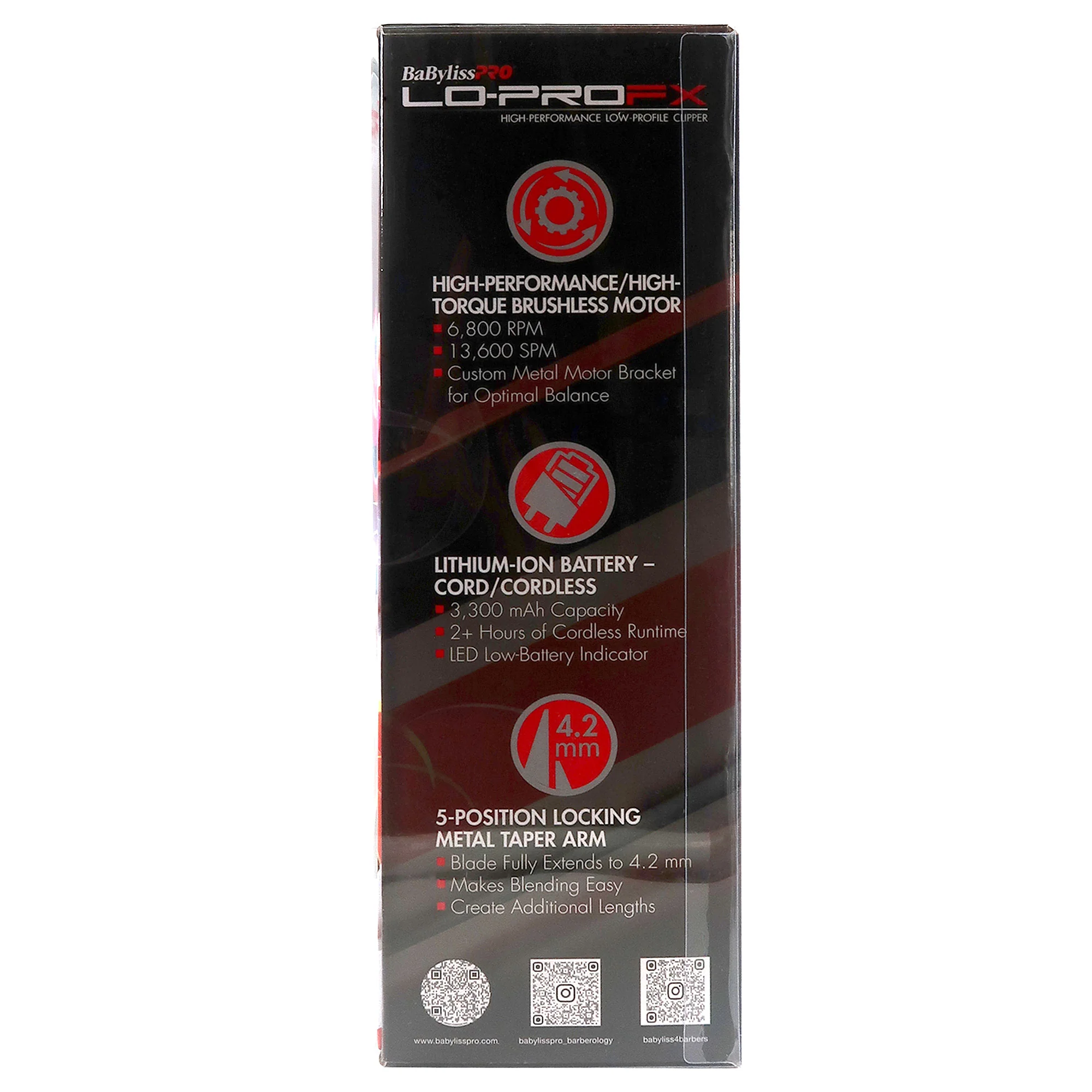 BaByliss Pro Limided Edition LO-PRO FX Cordless Clipper (Van Da' Goat) #FX825RI with BaByliss Pro Barberology 9" Clipper Comb - Red - Image 7