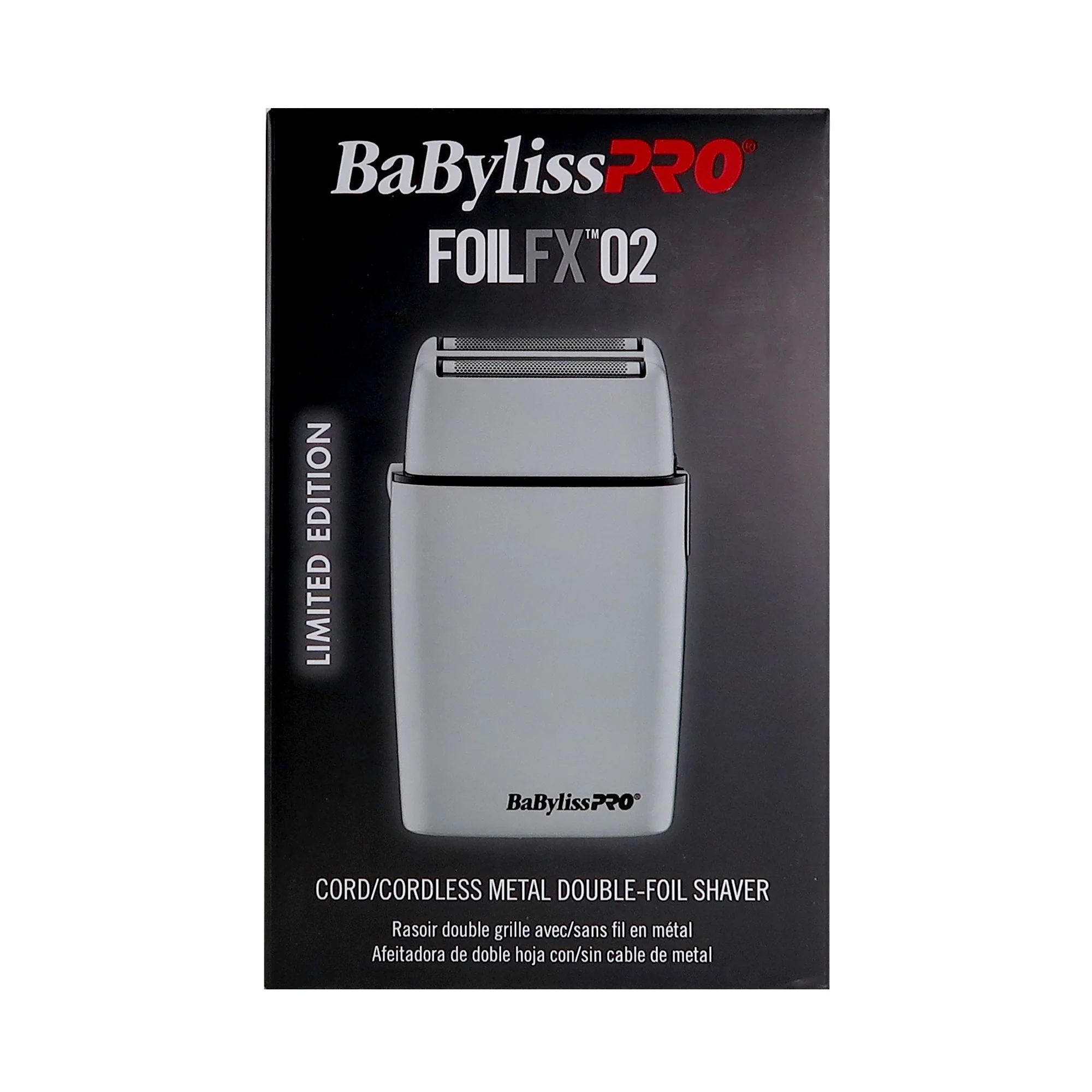BaByliss Pro LIMITED EDITION Cordless Metal Double Foil Shaver (Gray) FXFS2GY with Fade Brush BPFADEB and 9" Comb - Image 5