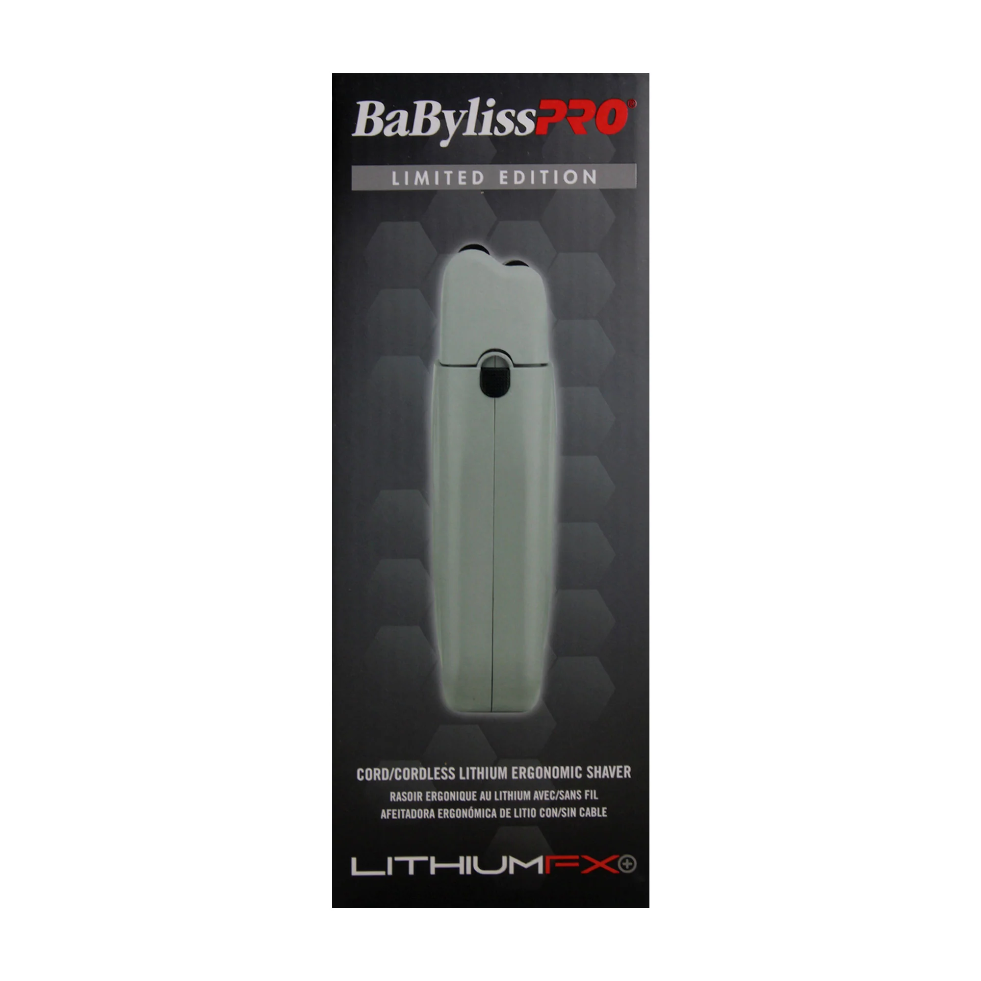 BaByliss Pro Limited Edition LithiumFX+ Cord/Cordless Lithium Ergonomic Double Foil Shaver (Gray) FXFS573GY with Barberology Comb Set - Red - Image 7