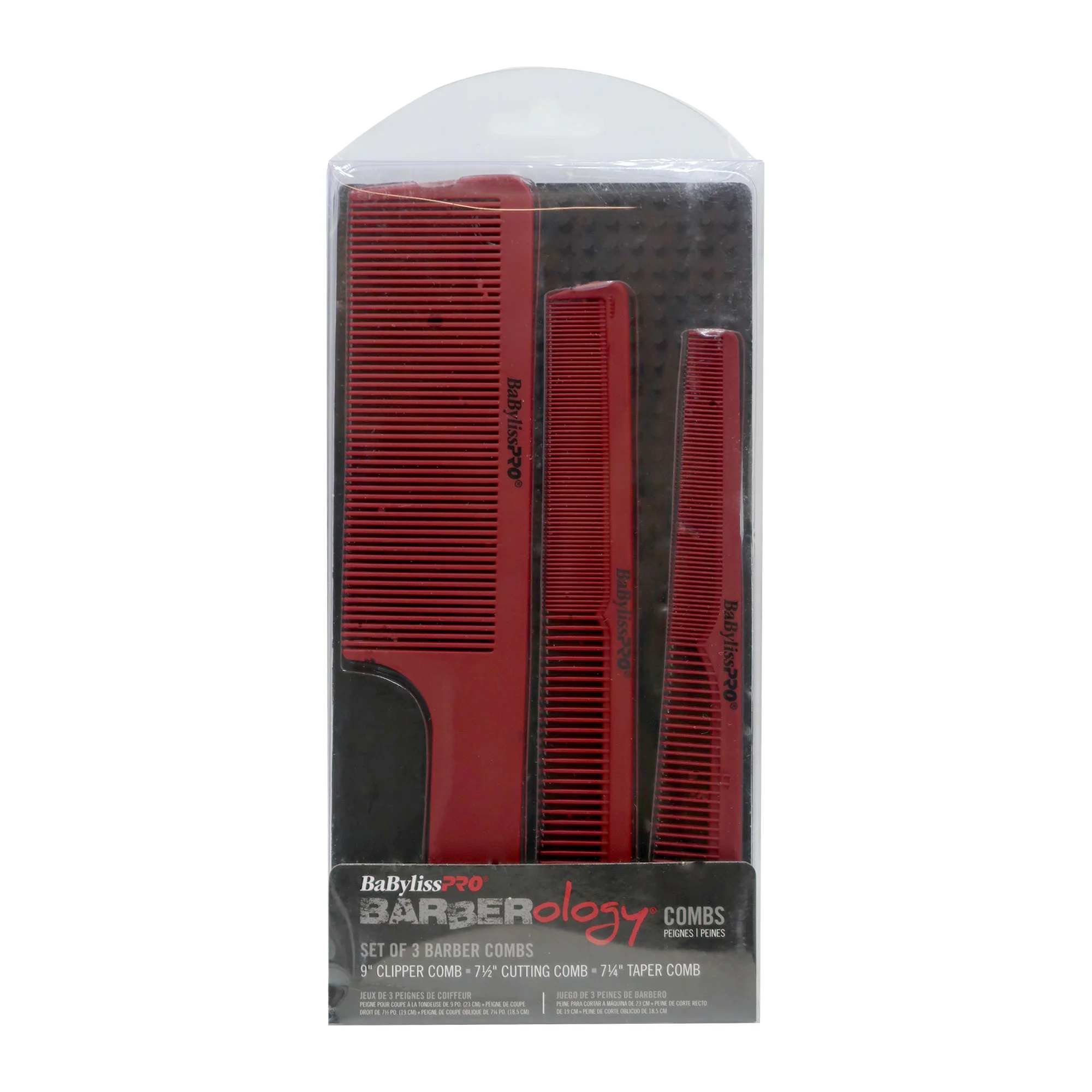 BaByliss Pro Limited Edition LithiumFX+ Cord/Cordless Lithium Ergonomic Double Foil Shaver (Gray) FXFS573GY with Barberology Comb Set - Red - Image 9