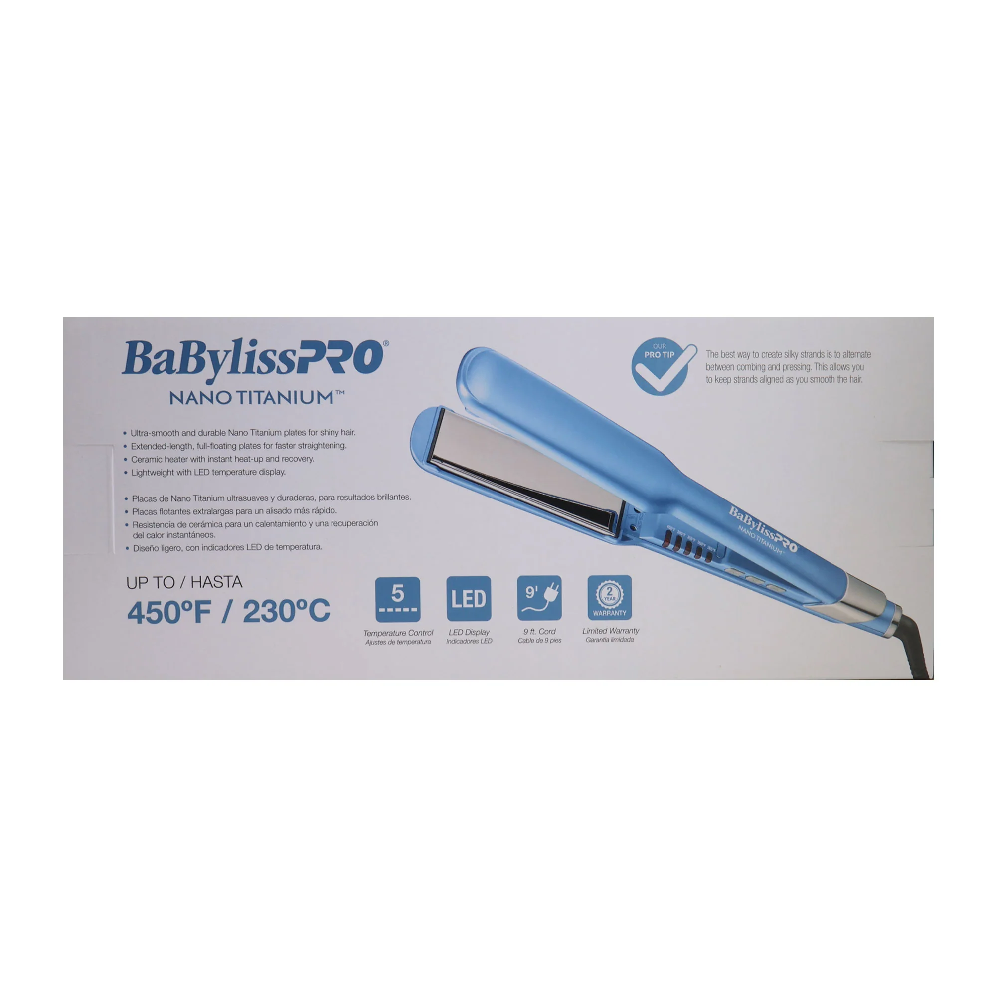 BaByliss Pro Nano Titanium 1½" Ultra-Sleek Hair Straightener, Flat Iron - Image 5