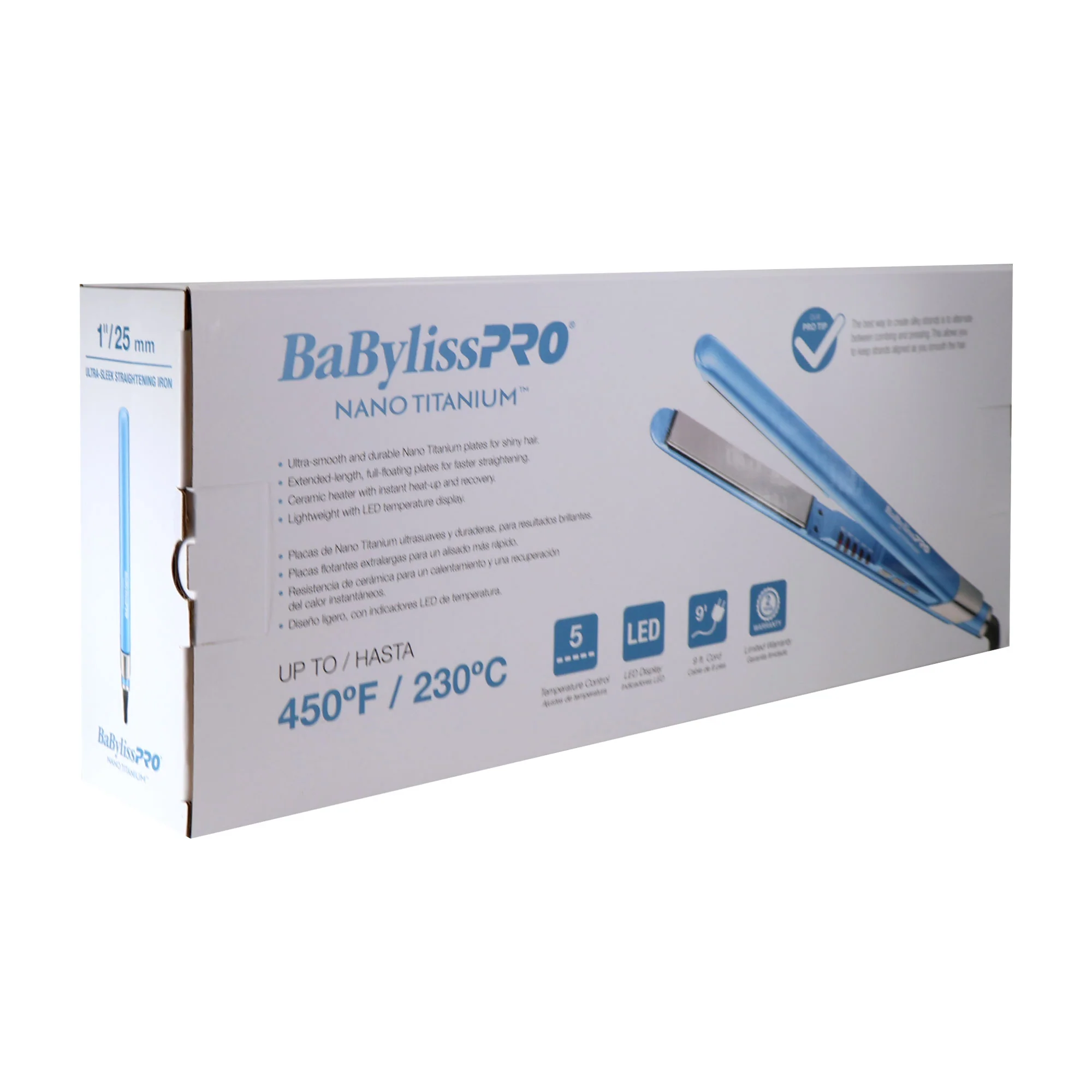 BaByliss Pro Nano Titanium Limited Edition Pro Nano Light Ionic Hair Dryer (Tomb45 Collection) with Nano Titanium 1" Ultra-Sleek Flat Iron and Brush - Image 10