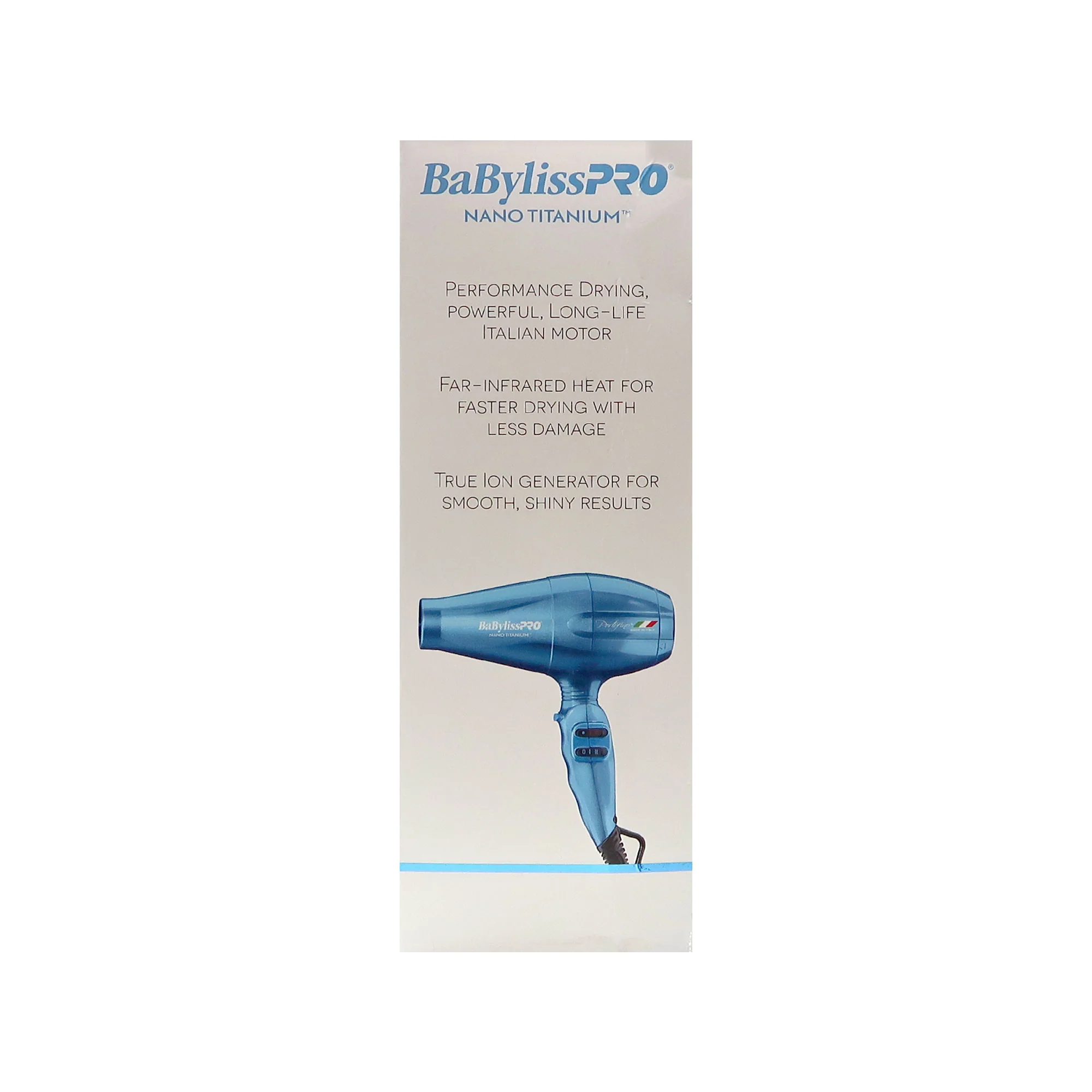 Babyliss Pro Nano Titanium Portofino 6600 Full-Size Hair Dryer Blue BNT6610N with Barberology Comb Set (Clipper, Cutting, Taper Combs) - Red - Image 7