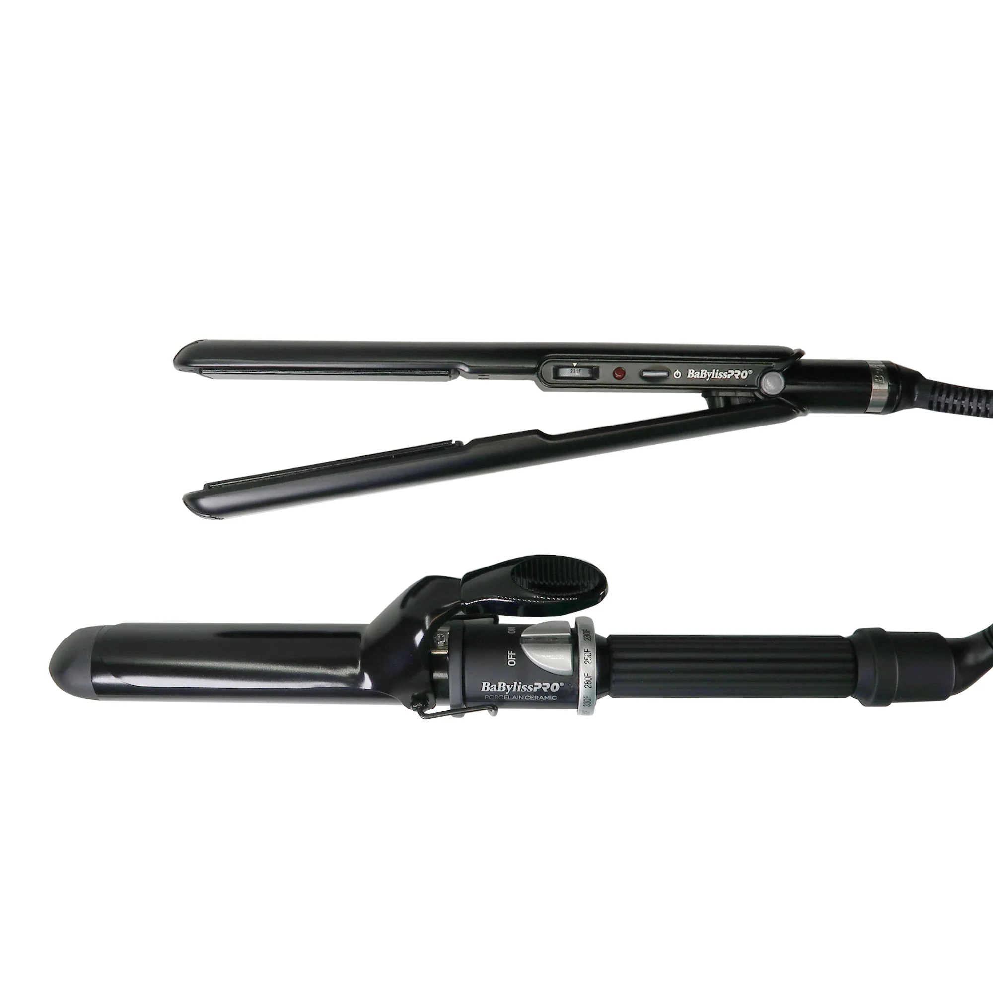 BaByliss Pro Porcelain Ceramic Limited Edition Straightening Iron 1" and Spring Curling Iron 1¼" Styling Set BPCPP6UC with Apron - Image 6