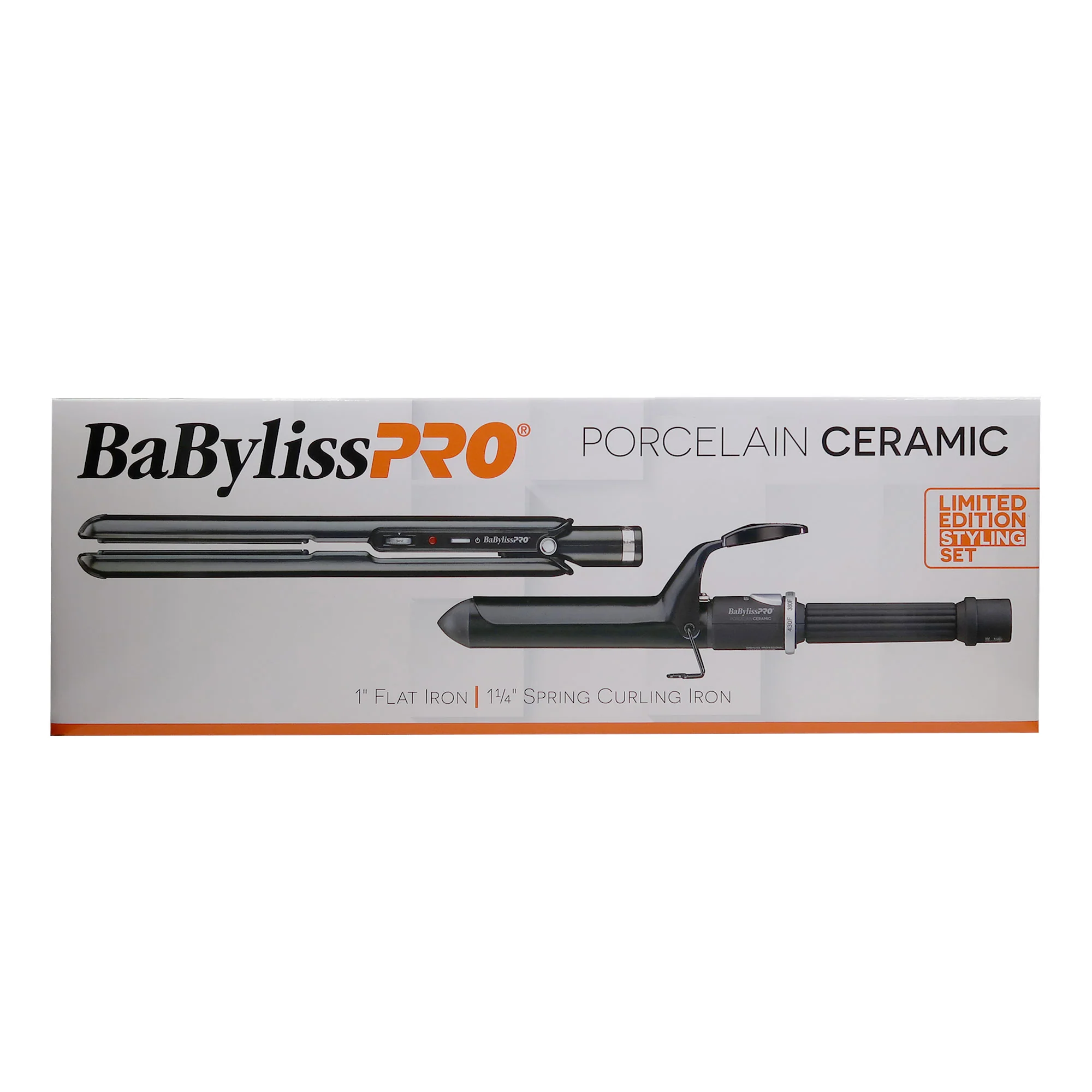 BaByliss Pro Porcelain Ceramic Limited Edition Straightening Iron 1" and Spring Curling Iron 1¼" Styling Set BPCPP6UC with Apron - Image 7