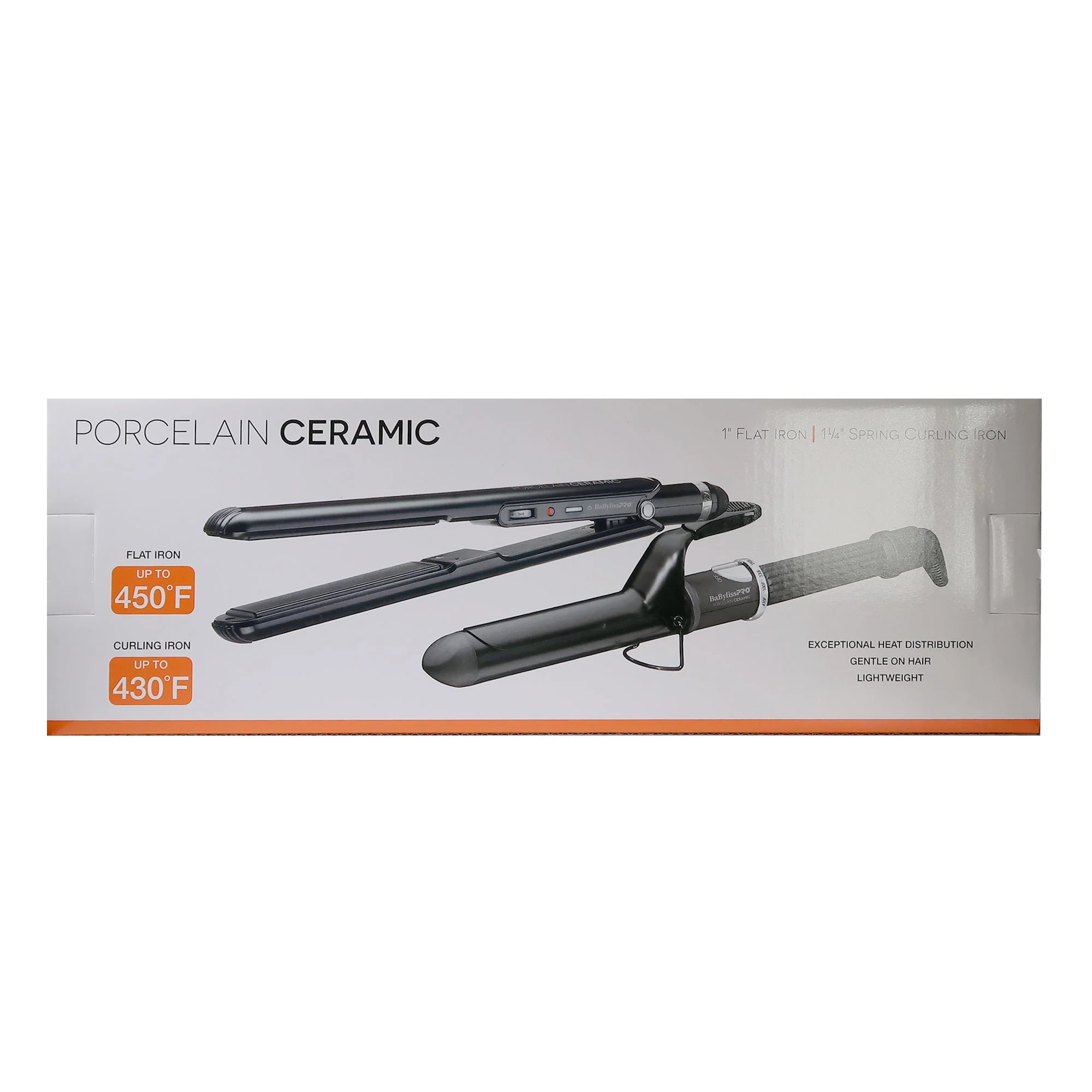 BaByliss Pro Porcelain Ceramic Limited Edition Straightening Iron 1" and Spring Curling Iron 1¼" Styling Set BPCPP6UC with Apron - Image 8