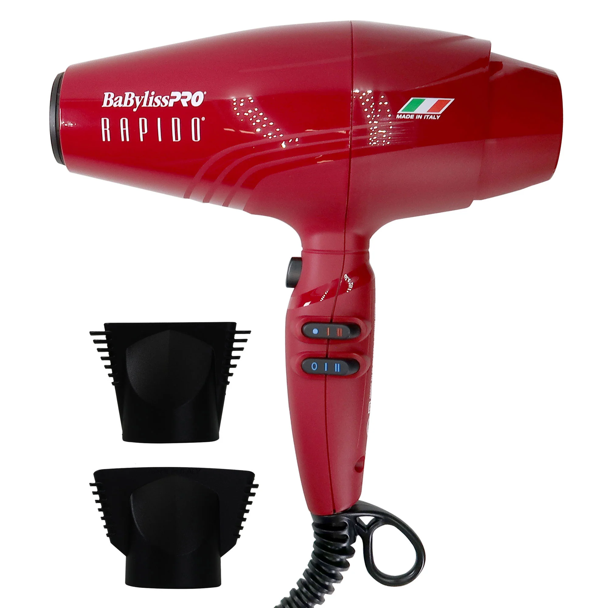BaByliss Pro Rapido Nano Titanium Italian Performance Hair Dryer (Red) #BRRAP1 with LIMITED EDITION Nano Titanium Prima 3000 Flat Iron Midnight Purple - 1¼" #BNTP3000TUC (Dual Voltage) - Image 2