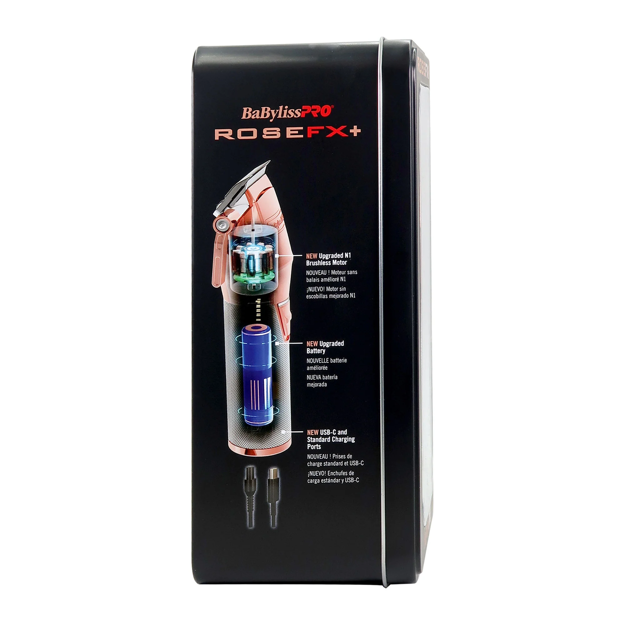 BaByliss Pro ROSEFX+ All-Metal Lithium Clipper #FX870NRG with BaByliss Pro ROSEFX+ Cord/Cordless All-Metal Lithium Outlining Trimmer Rose Gold #FX787NRG - Image 6