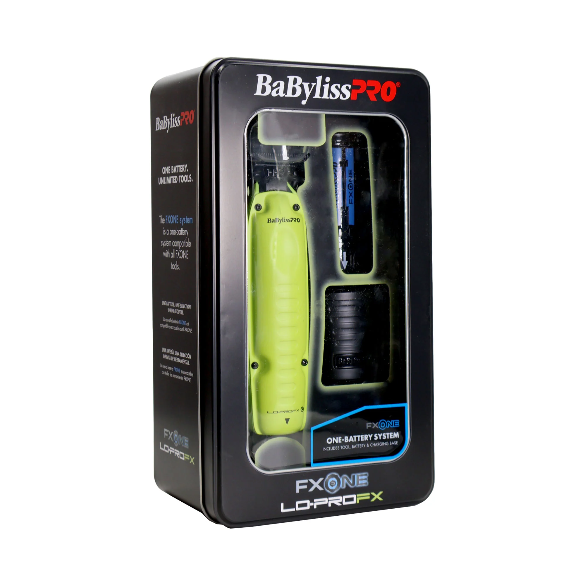 BaBylissPRO FXONE LoProFX Limited Edition Neon Yellow Clipper FX829 & Trimmer FX729NY + All-in-One Spray & Cutting Cape - Image 7