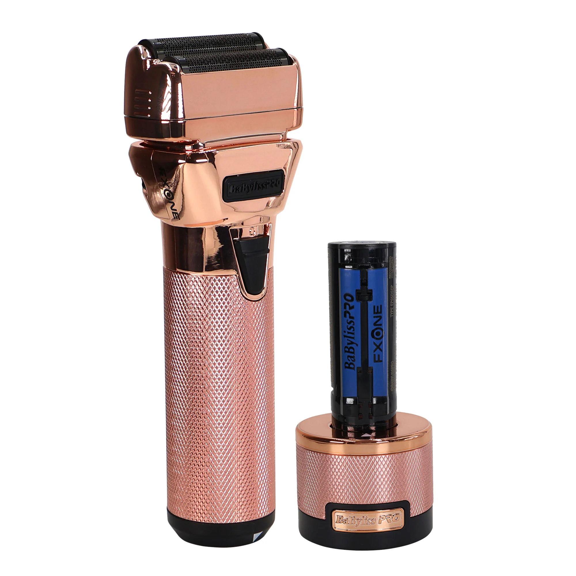 BaByliss Pro FXONE ROSEFX Interchangeable-Battery Shaver FX79FSRG + LIMITED EDITON UVFOIL UV-Disinfecting Double Foil Shaver FXLFS2RG Rose Gold Barber Accessory Bundle - Image 6