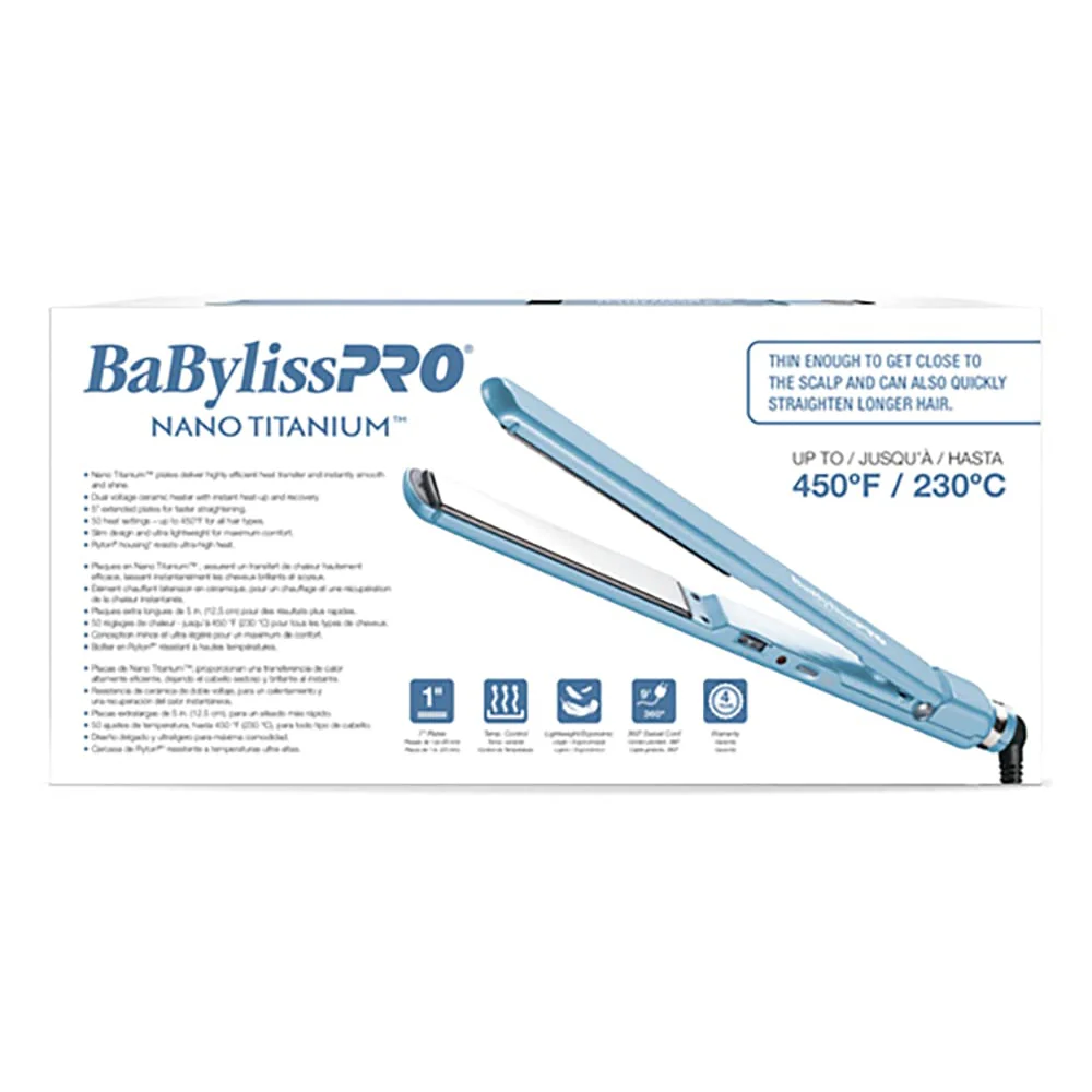 BaBylissPRO Nano Titanium Ionic Neon Yellow Hair Dryer BNTC9200NY + 1" Ultra-Thin Flat Iron T4072TUC - Image 9