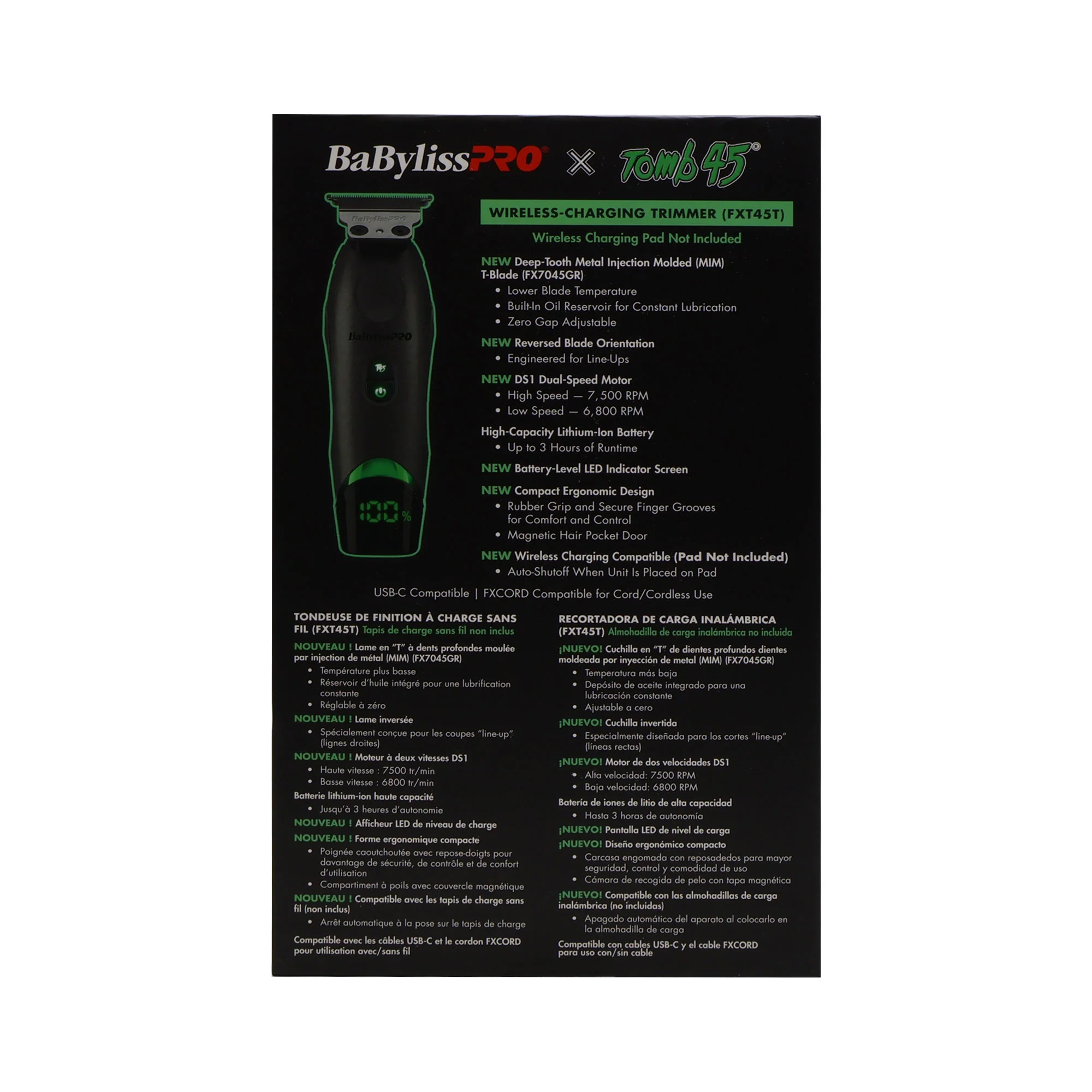 BaBylissPRO x Tomb45 Wireless-Charging Hair Trimmer for Men - Image 7