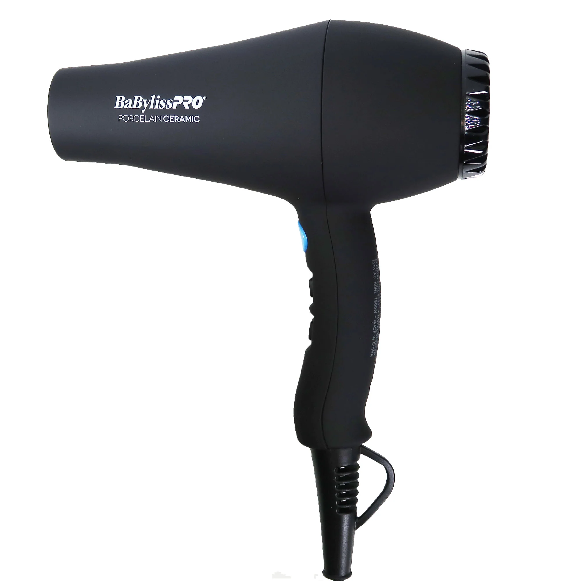 BaBylissPRO Carrera2 Professional Porcelain Ceramic Ionic 1900 Watts Hair Dryer with Babyliss Pro Barberology Industrial Barber Apron and Wahl Flat Top Comb Black #3333 - Image 2